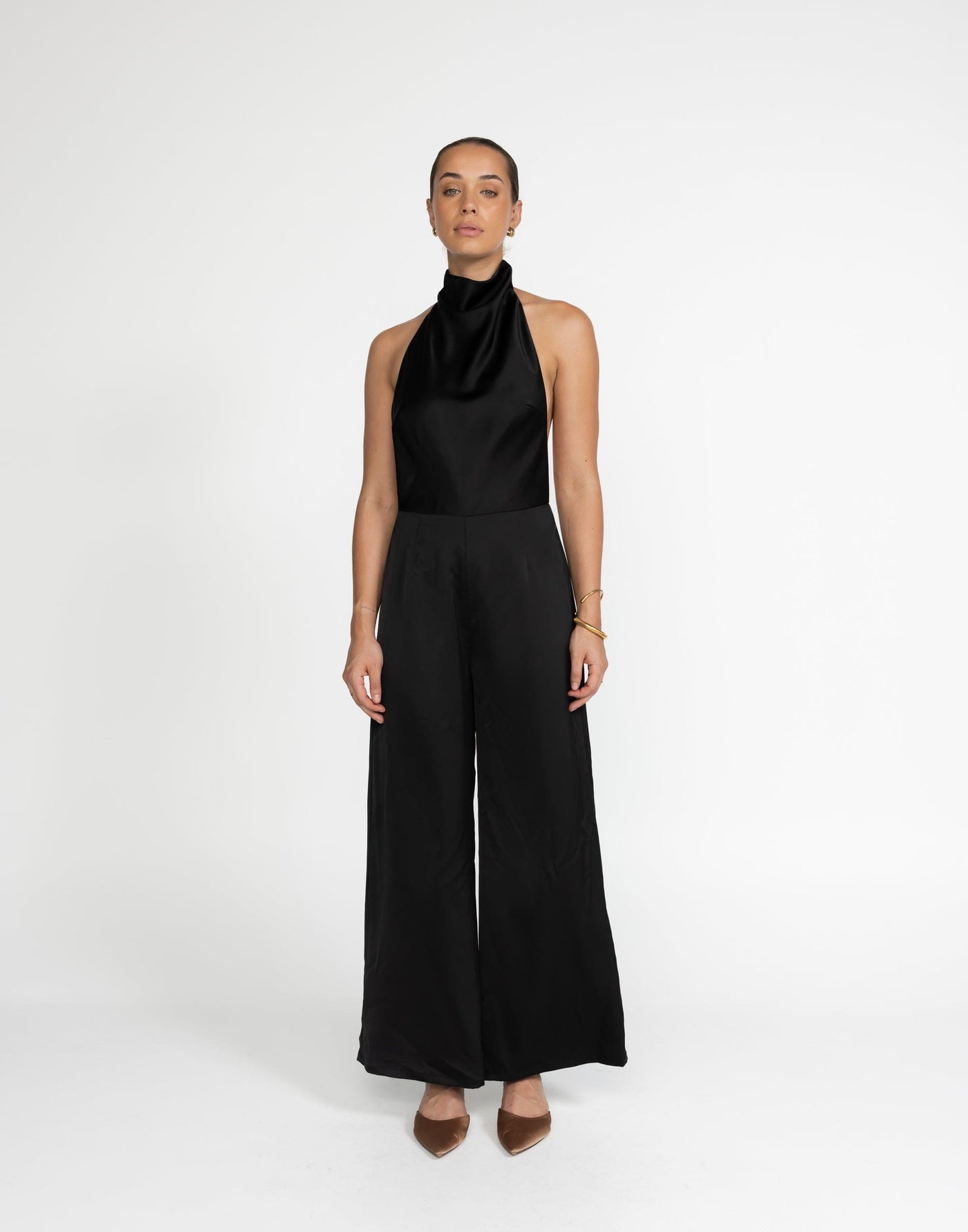 Clara Jumpsuit (Black) | CHARCOAL Exclusive - Low Open Back - Women's Jumpsuit - Charcoal Clothing