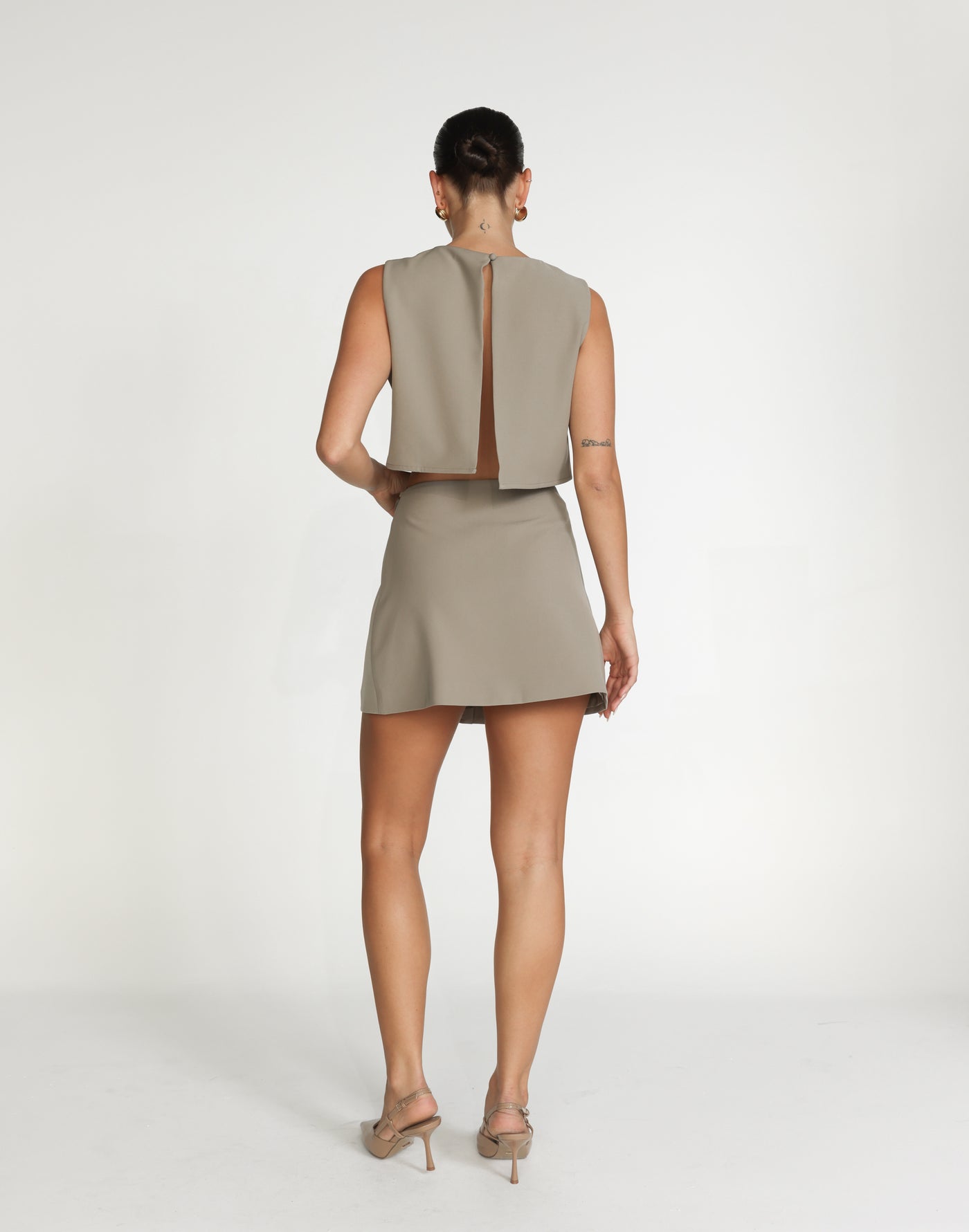 Alayna Mini Skirt (Dusty Sage) | CHARCOAL Exclusive - - Women's Skirt - Charcoal Clothing