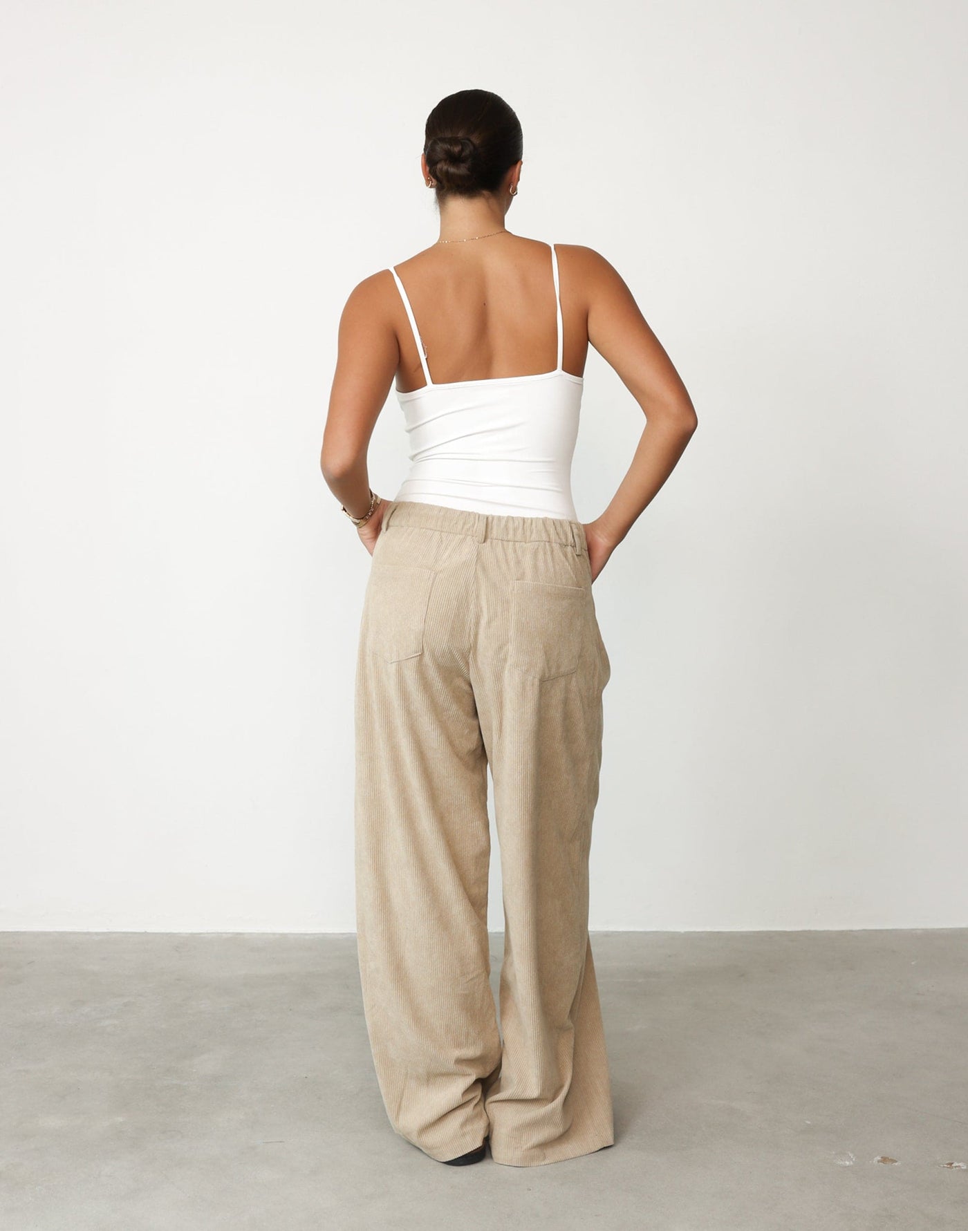 Slouched Tie Up Pant (Latte) - By Lioness - - Women's Pants - Charcoal Clothing