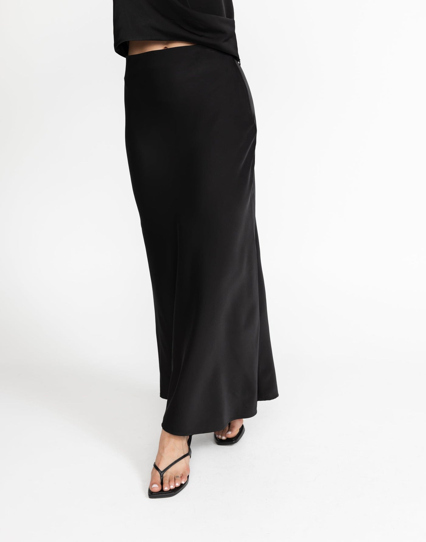 Cabaret Maxi Skirt (Black) | CHARCOAL Exclusive - Low Rise Black Maxi Skirt - Women's Skirt - Charcoal Clothing