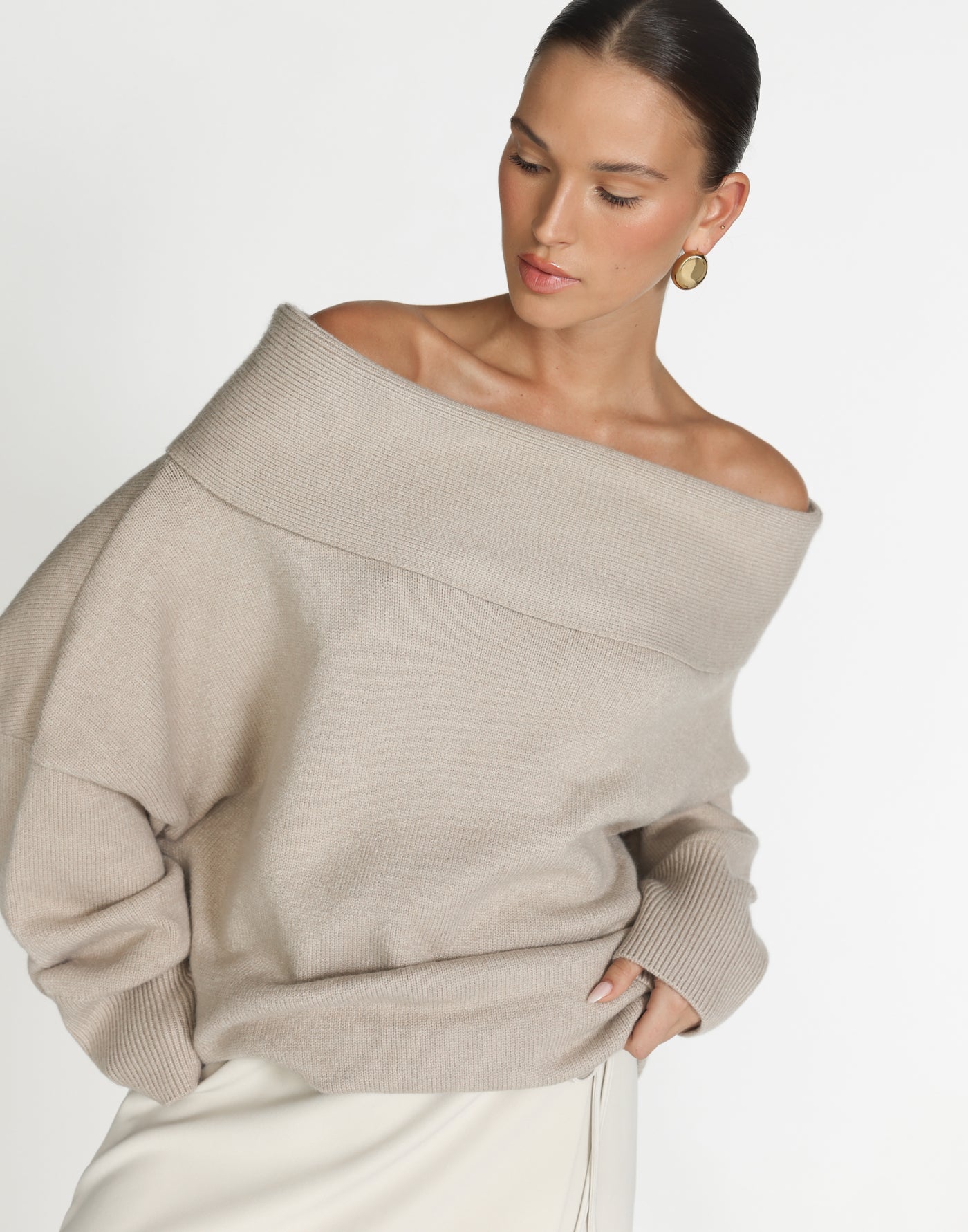 Sabine Jumper (Latte) | CHARCOAL Exclusive - - Women's Top - Charcoal Clothing