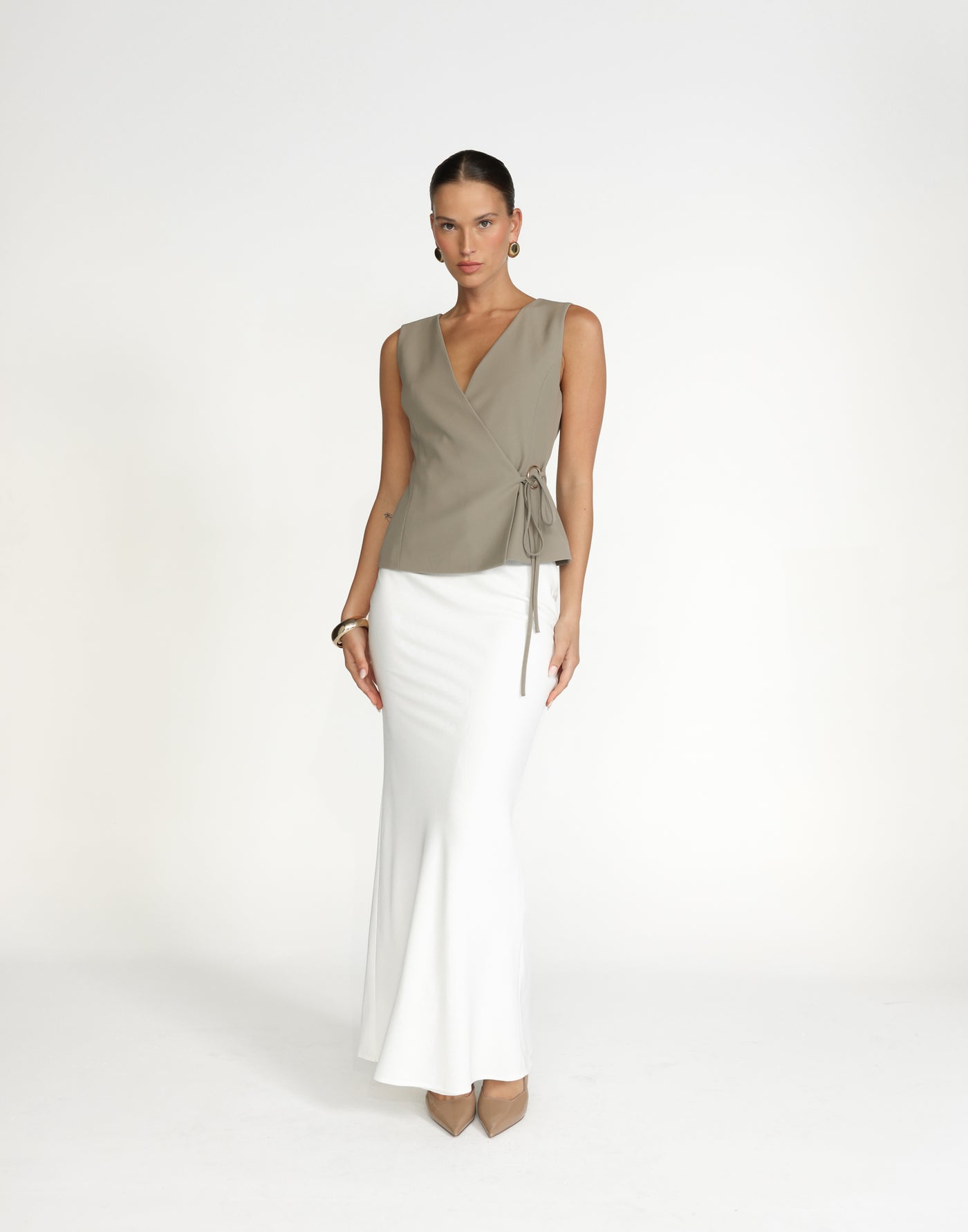 Alayna Top (Dusty Sage) | CHARCOAL Exclusive - - Women's Top - Charcoal Clothing