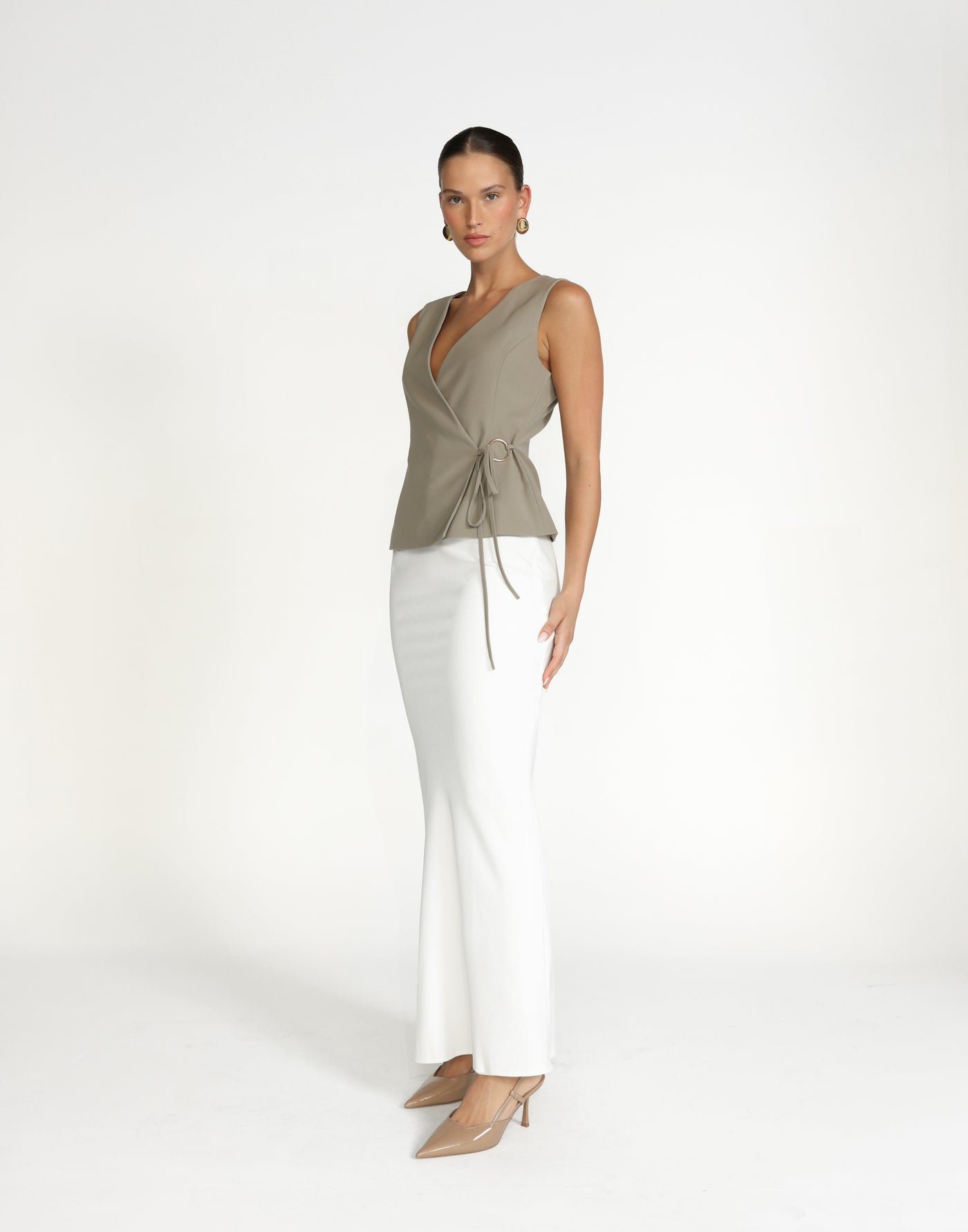 Alayna Top (Dusty Sage) | CHARCOAL Exclusive - - Women's Top - Charcoal Clothing