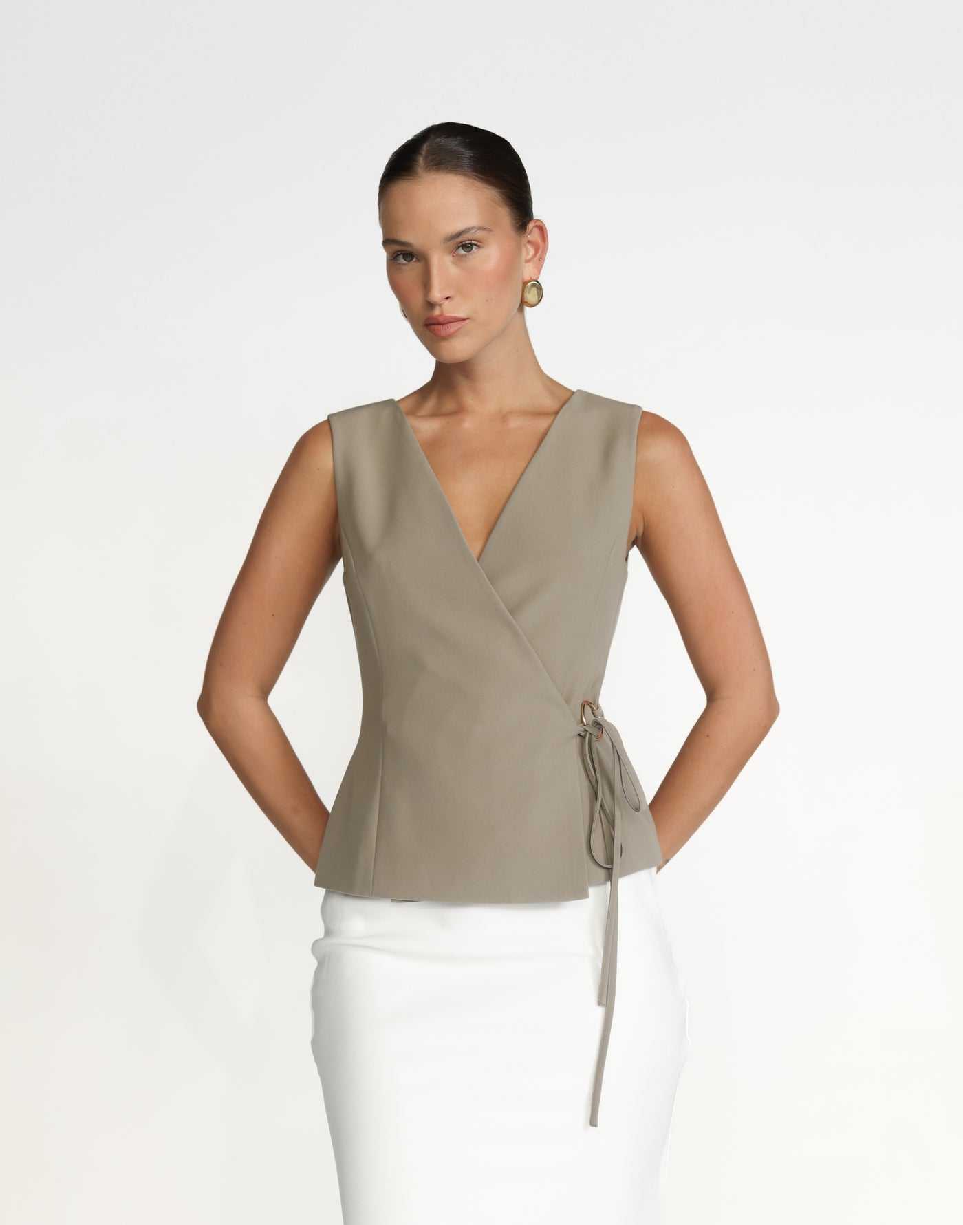 Alayna Top (Dusty Sage) | CHARCOAL Exclusive - - Women's Top - Charcoal Clothing