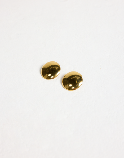 Kerry Earrings (Gold) - Round Stud Earring Gold - Women's Accessories - Charcoal Clothing