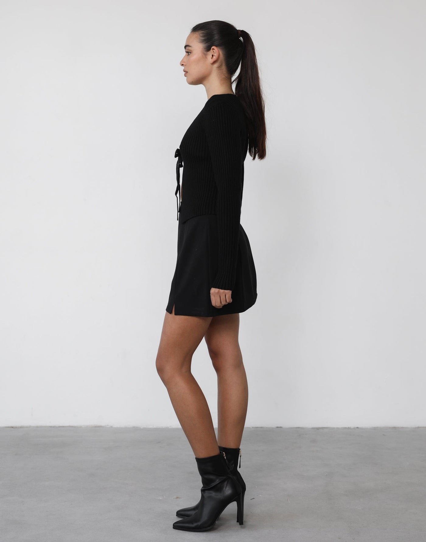 Clara Long Sleeve Top (Black) - Black Long Sleeve Top - Women's Dress - Charcoal Clothing