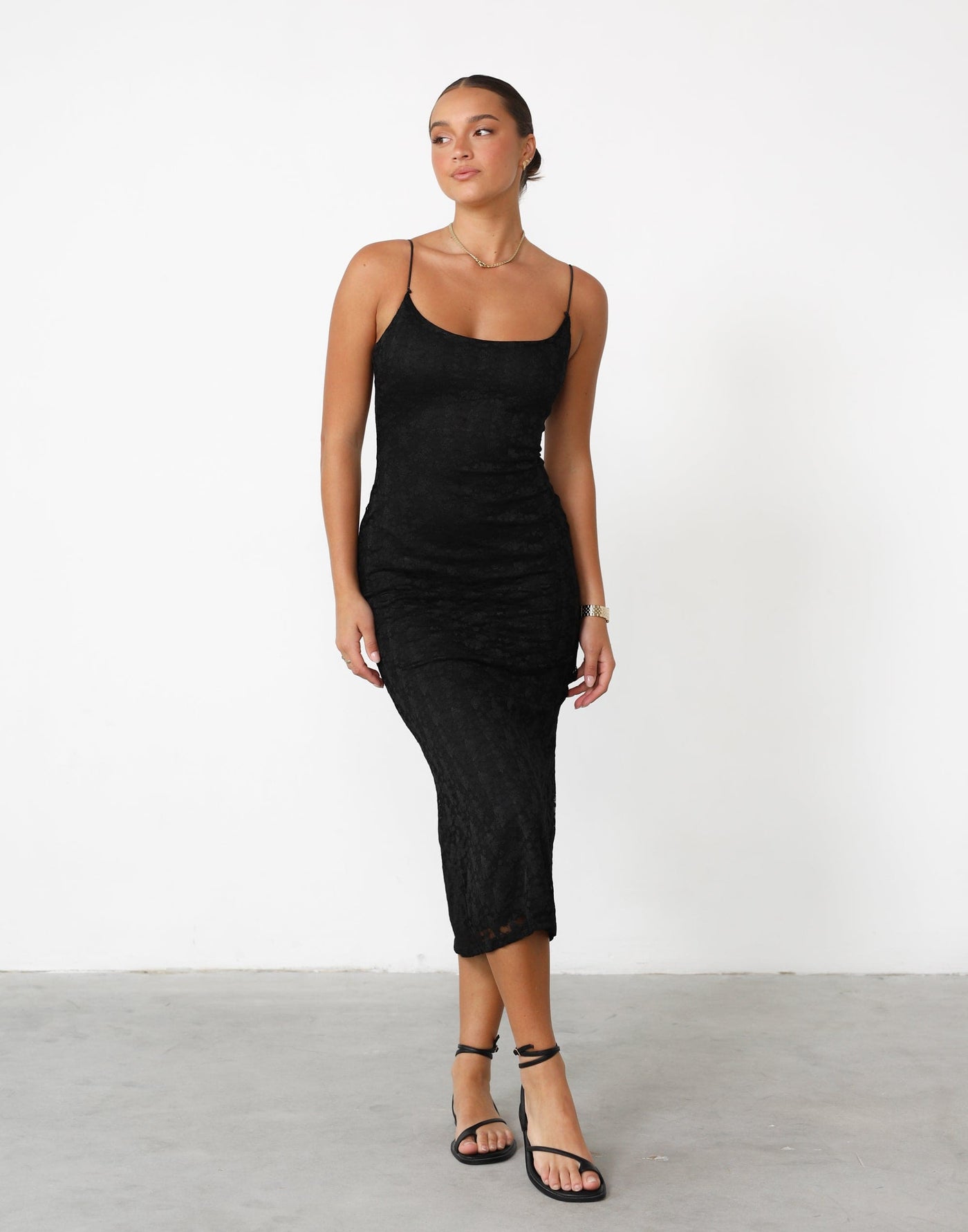 Charcoal midi clearance dress