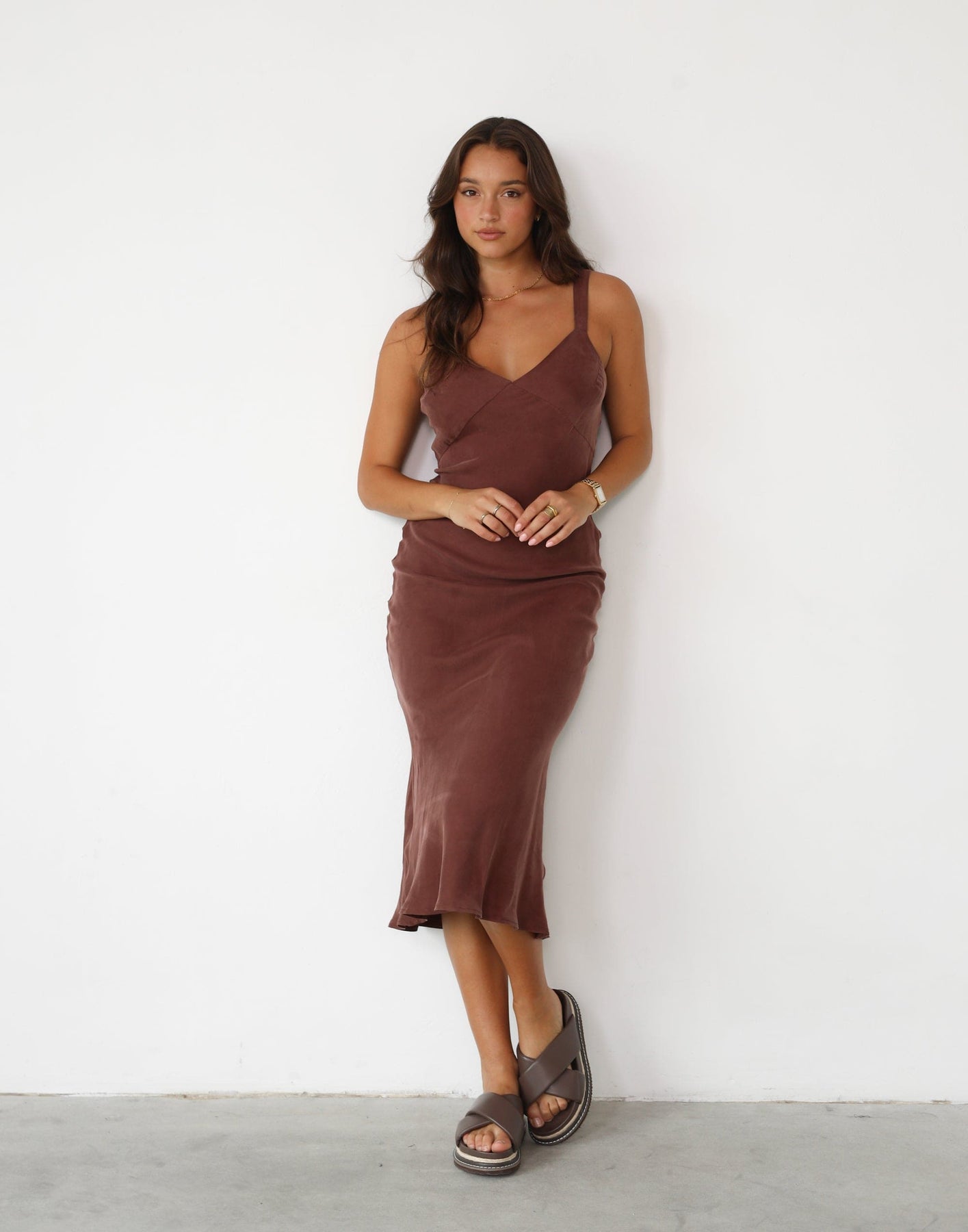 Collective Dress - Amma Midi Dress (Chocolate)
                Add to wishlist secondary image