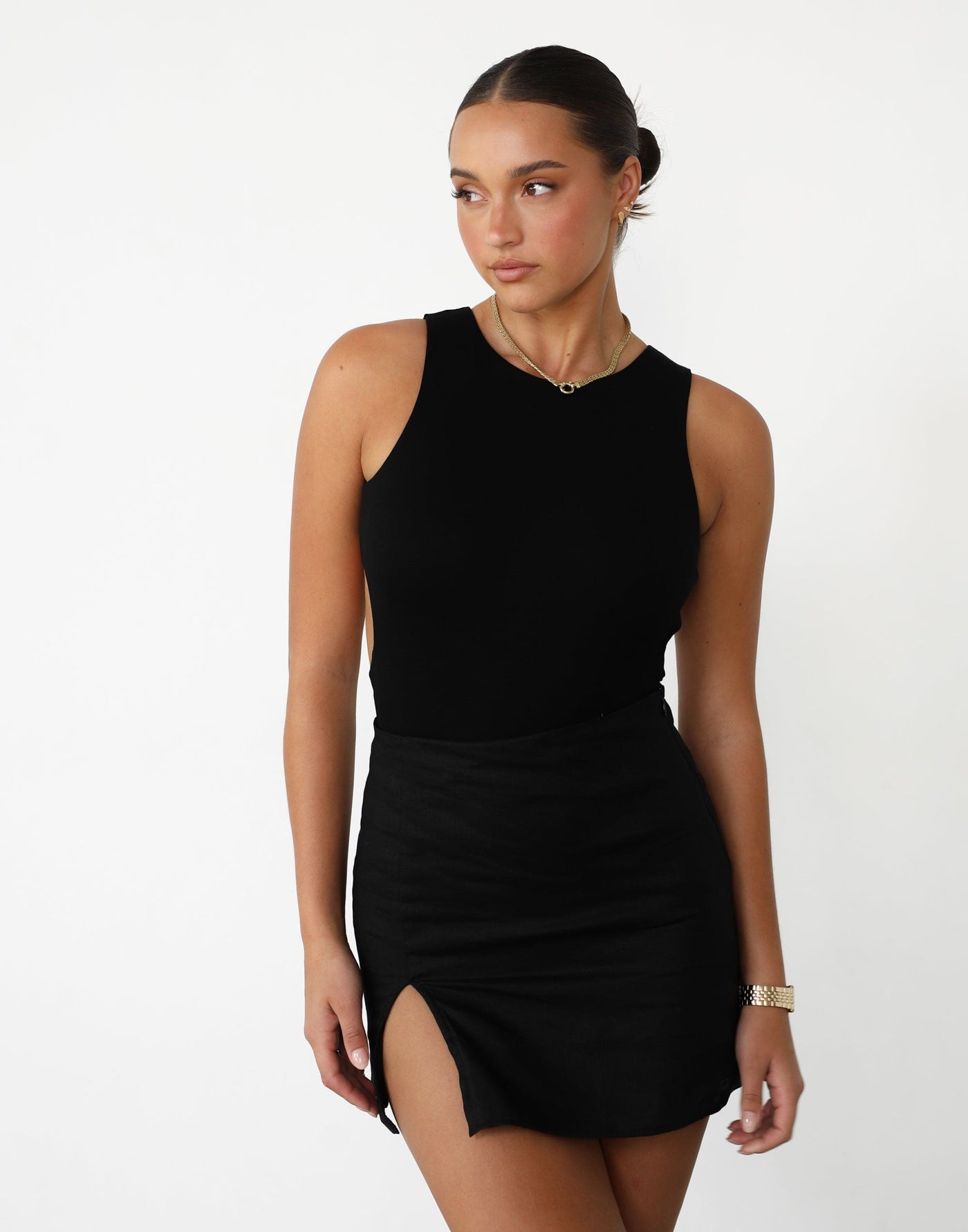 Forget It Bodysuit (Black) - Open Back Sleeveless Bodysuit – CHARCOAL