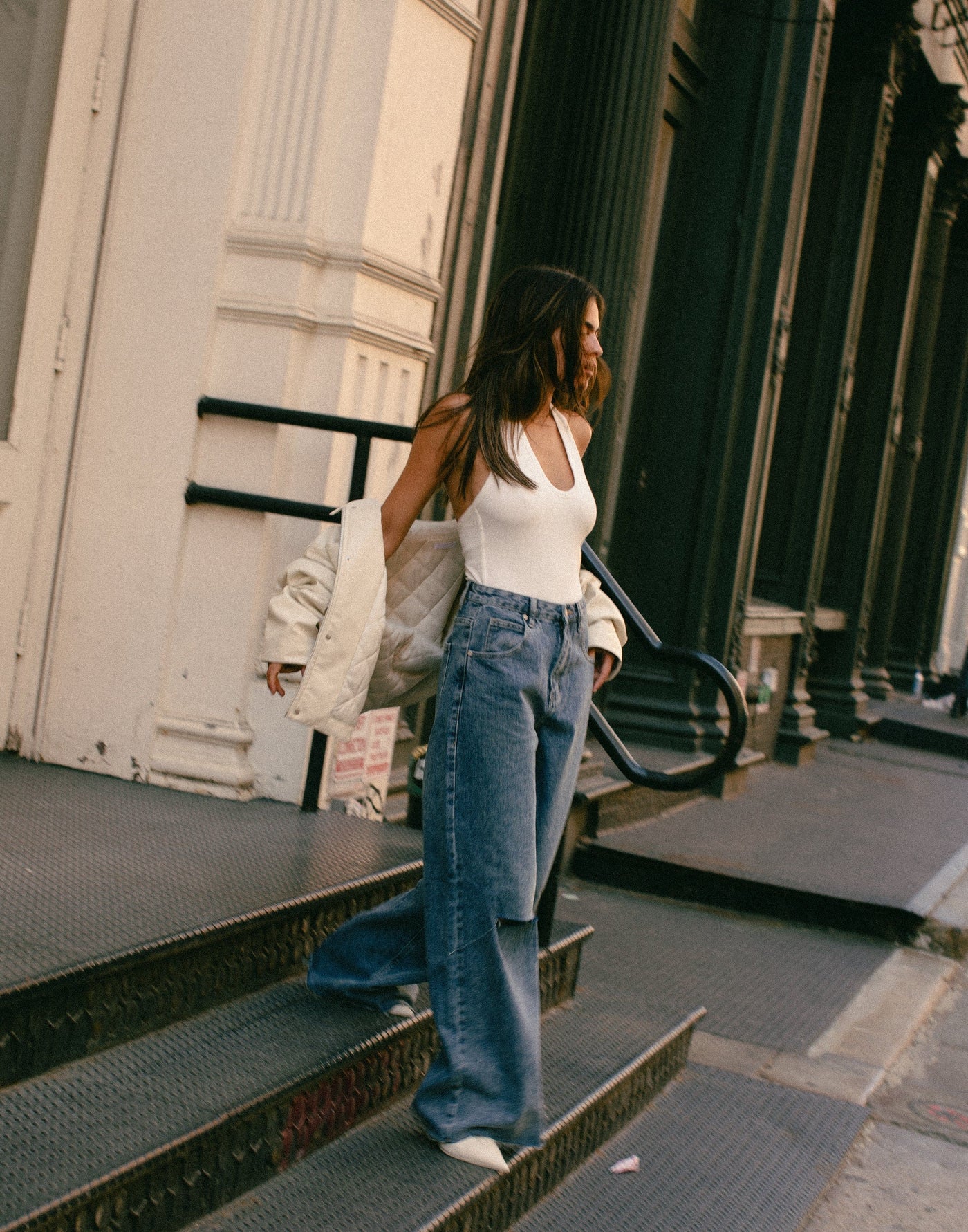 Jacob Jeans (Faded) | CHARCOAL Exclusive - Ripped Knee High Waisted Jean - Women's Pants - Charcoal Clothing