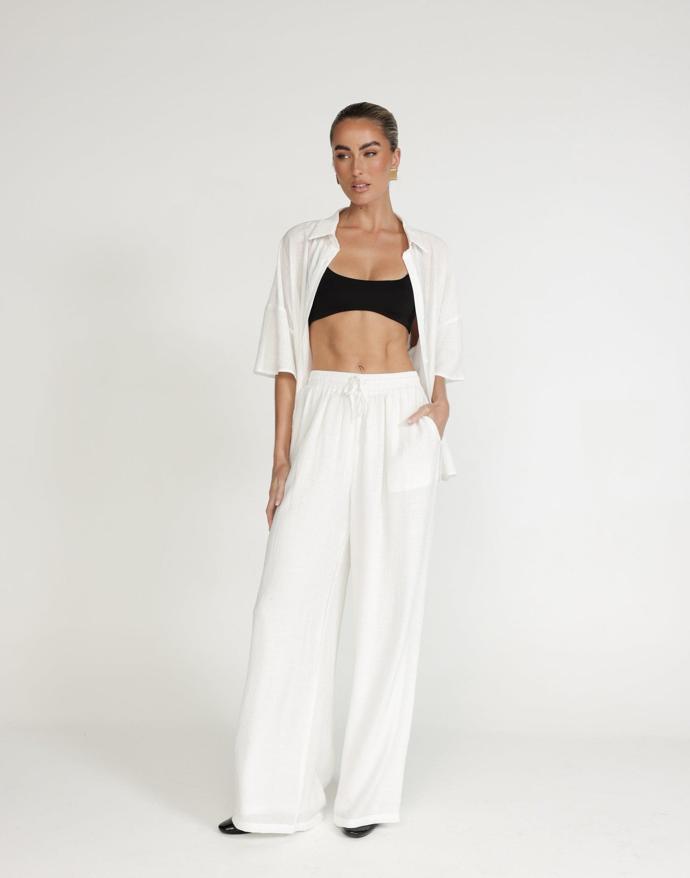 Niesha Pants (White) | CHARCOAL Exclusive - - Women's Pants - Charcoal Clothing