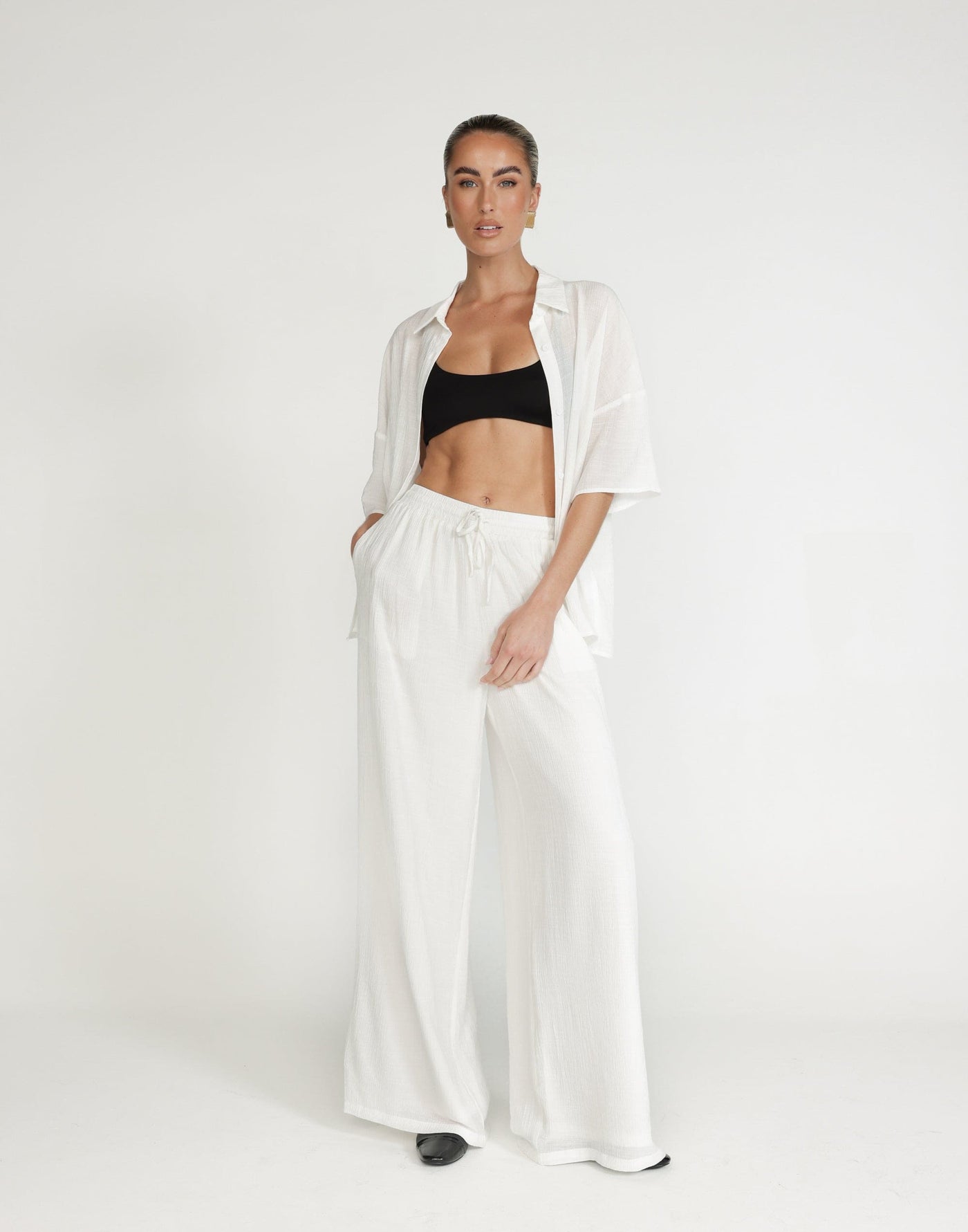 Niesha Pants (White) | CHARCOAL Exclusive - - Women's Pants - Charcoal Clothing