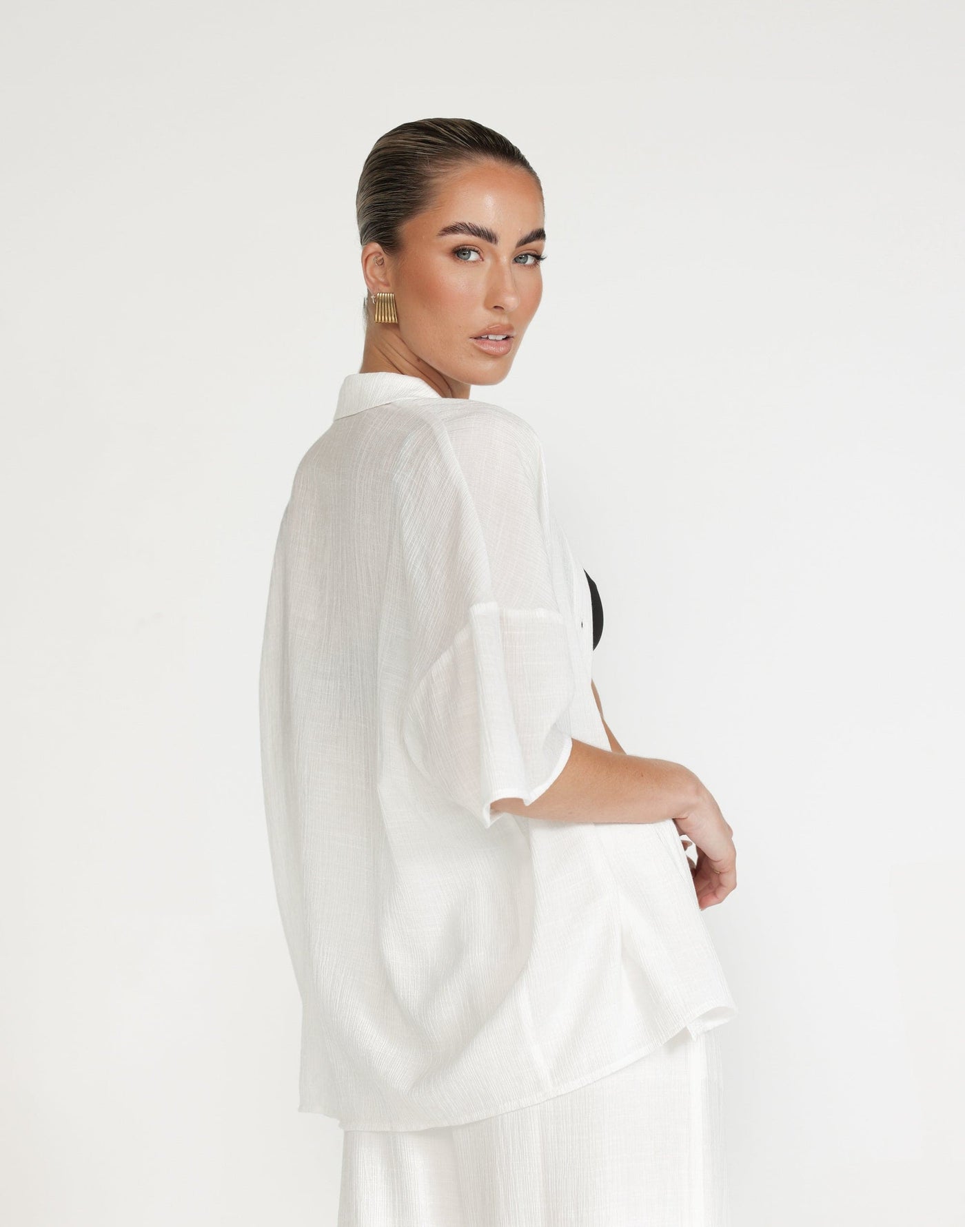 Niesha Shirt (White) | CHARCOAL Exclusive - - Women's Top - Charcoal Clothing