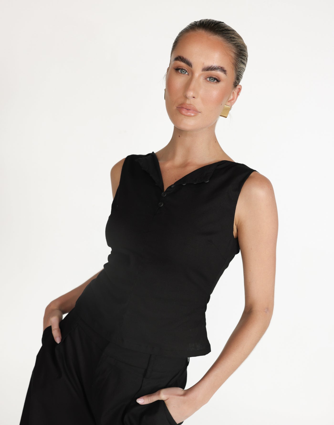 Basira Top (Black) | CHARCOAL Exclusive - - Women's Top - Charcoal Clothing