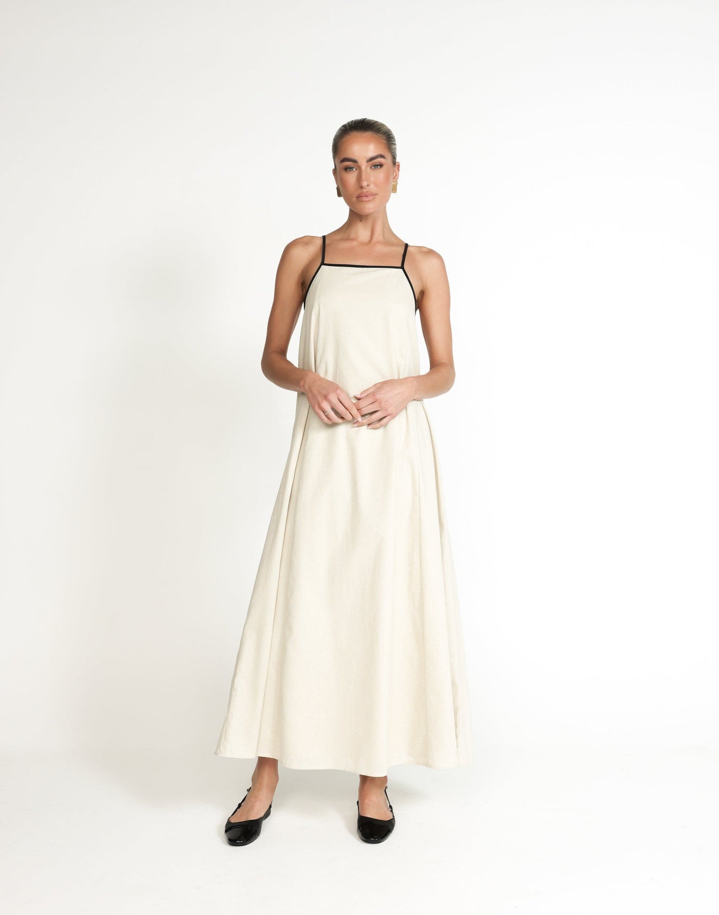 Fiona Maxi Dress (Beige) - - Women's Dress - Charcoal Clothing