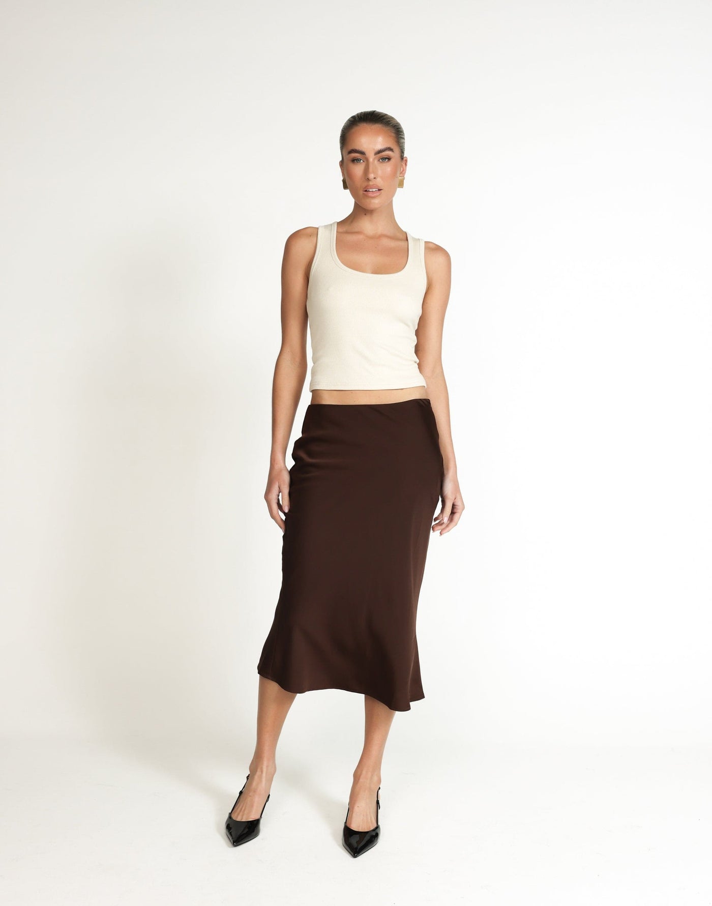 Samara Midi Skirt (Chocolate) | CHARCOAL Exclusive - - Women's Skirt - Charcoal Clothing