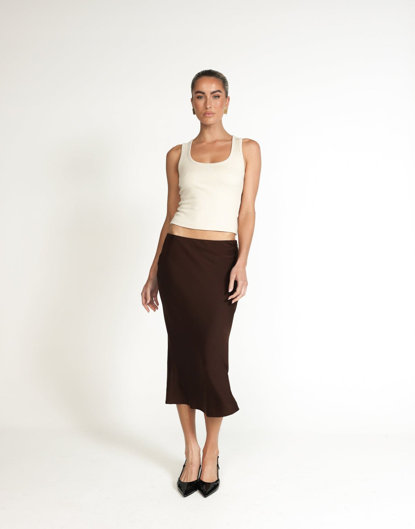 Samara Midi Skirt (Chocolate) | CHARCOAL Exclusive - - Women's Skirt - Charcoal Clothing