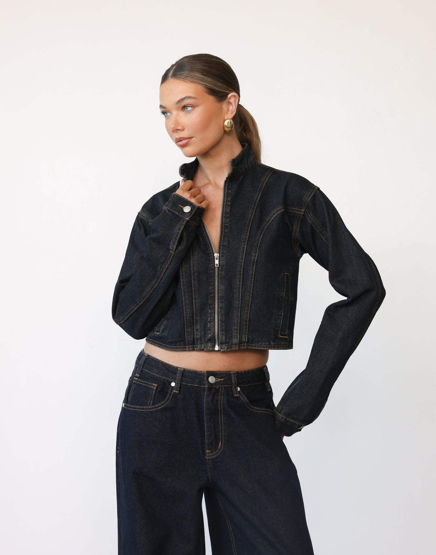 Chad Jacket (Indigo) | CHARCOAL Exclusive - - Women's Top - Charcoal Clothing