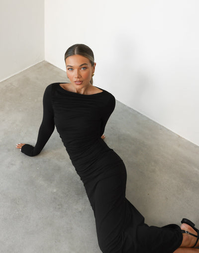 Natasha Maxi Dress (Black) | CHARCOAL Exclusive - - Women's Dress - Charcoal Clothing