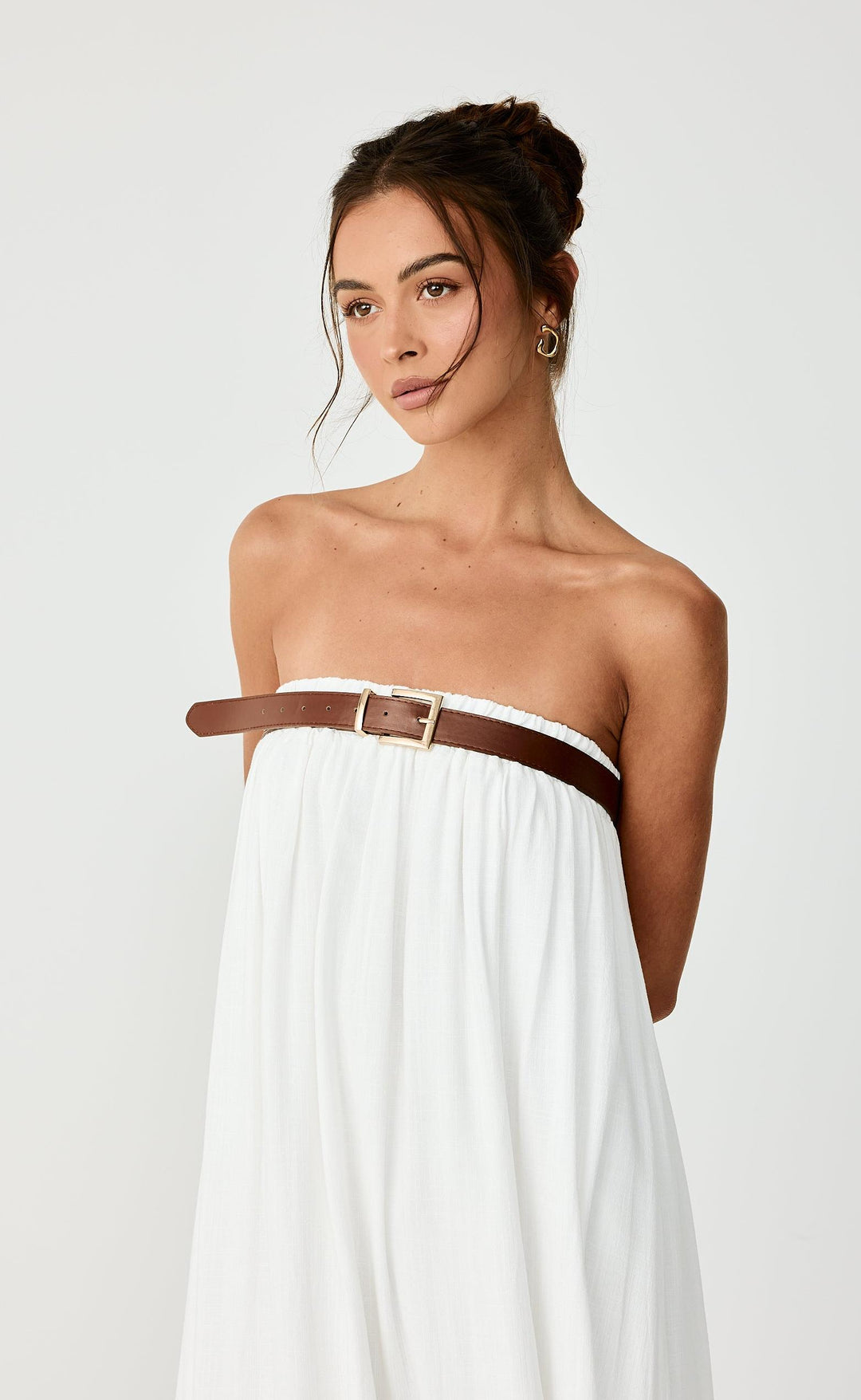 strapless open back dress Garden Party Maxi Dress (Off White) – CHARCOAL