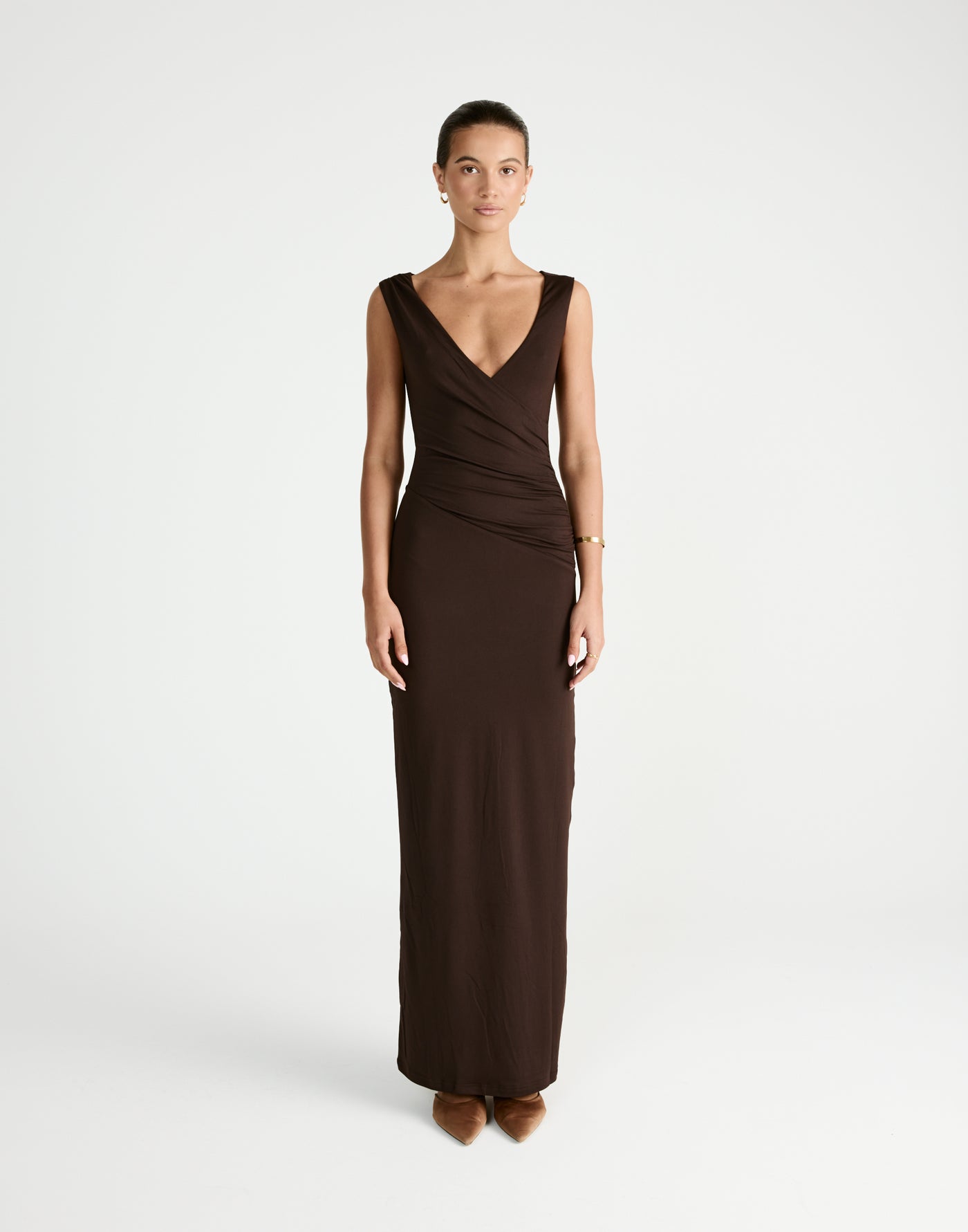 Cory Maxi Dress (Chocolate) - CHARCOAL Exclusive - - Women's Dress - Charcoal Clothing