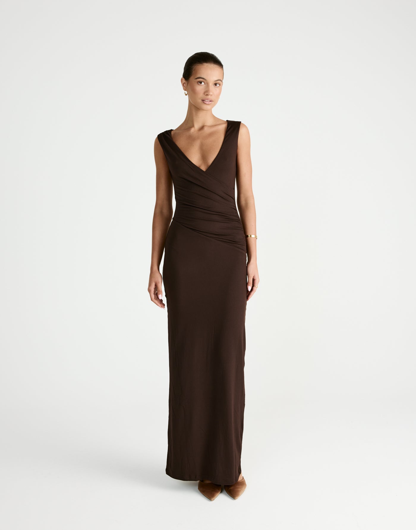 Cory Maxi Dress (Chocolate) - CHARCOAL Exclusive - - Women's Dress - Charcoal Clothing
