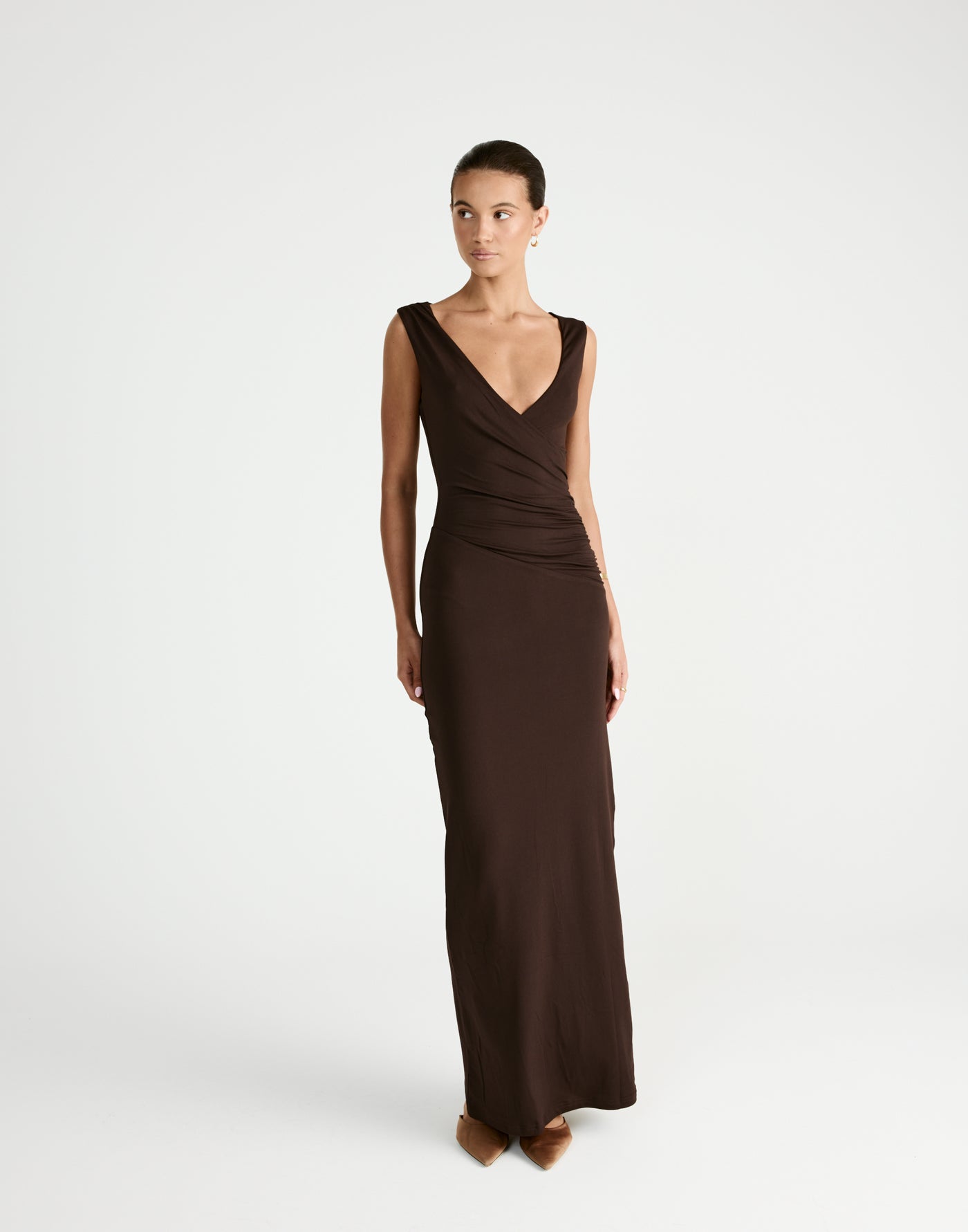 Cory Maxi Dress (Chocolate) - CHARCOAL Exclusive - - Women's Dress - Charcoal Clothing