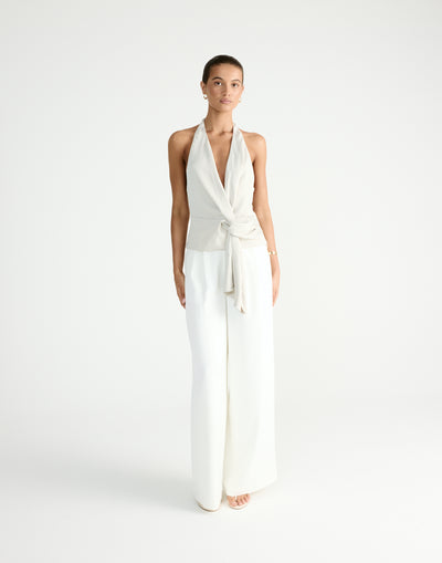 Belinda Top (Oat) | By CHARCOAL - - Women's Top - Charcoal Clothing