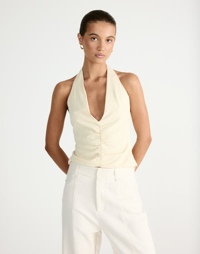 Shai Top (Butter) | CHARCOAL Exclusive - - Women's Top - Charcoal Clothing