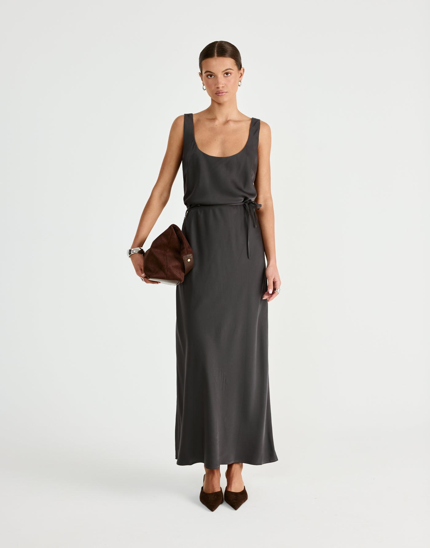  - Women's Dress - Charcoal Clothing