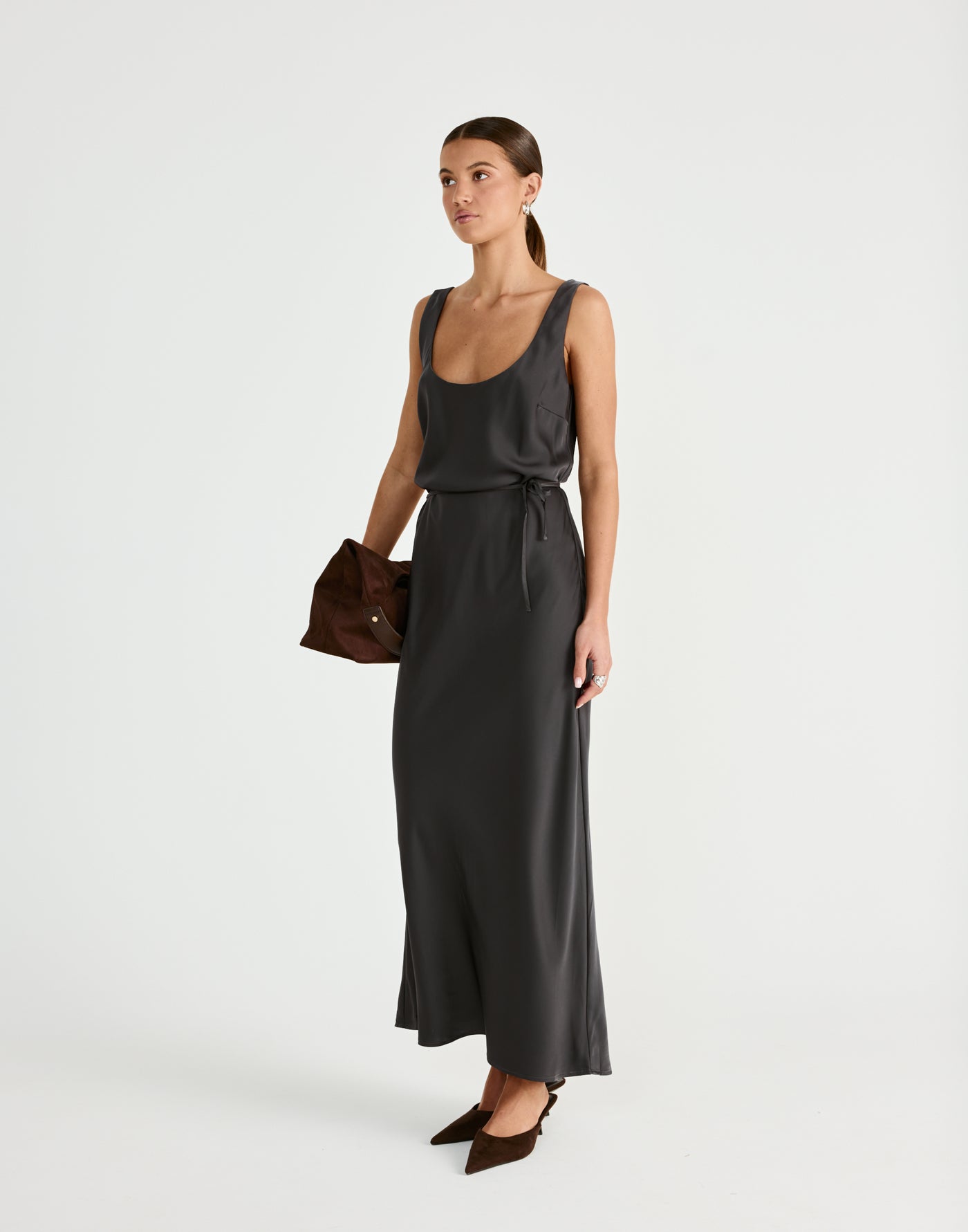  - Women's Dress - Charcoal Clothing