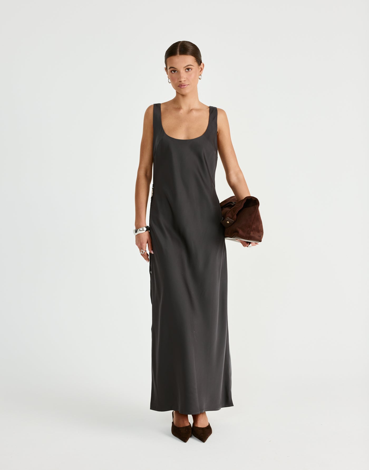  - Women's Dress - Charcoal Clothing