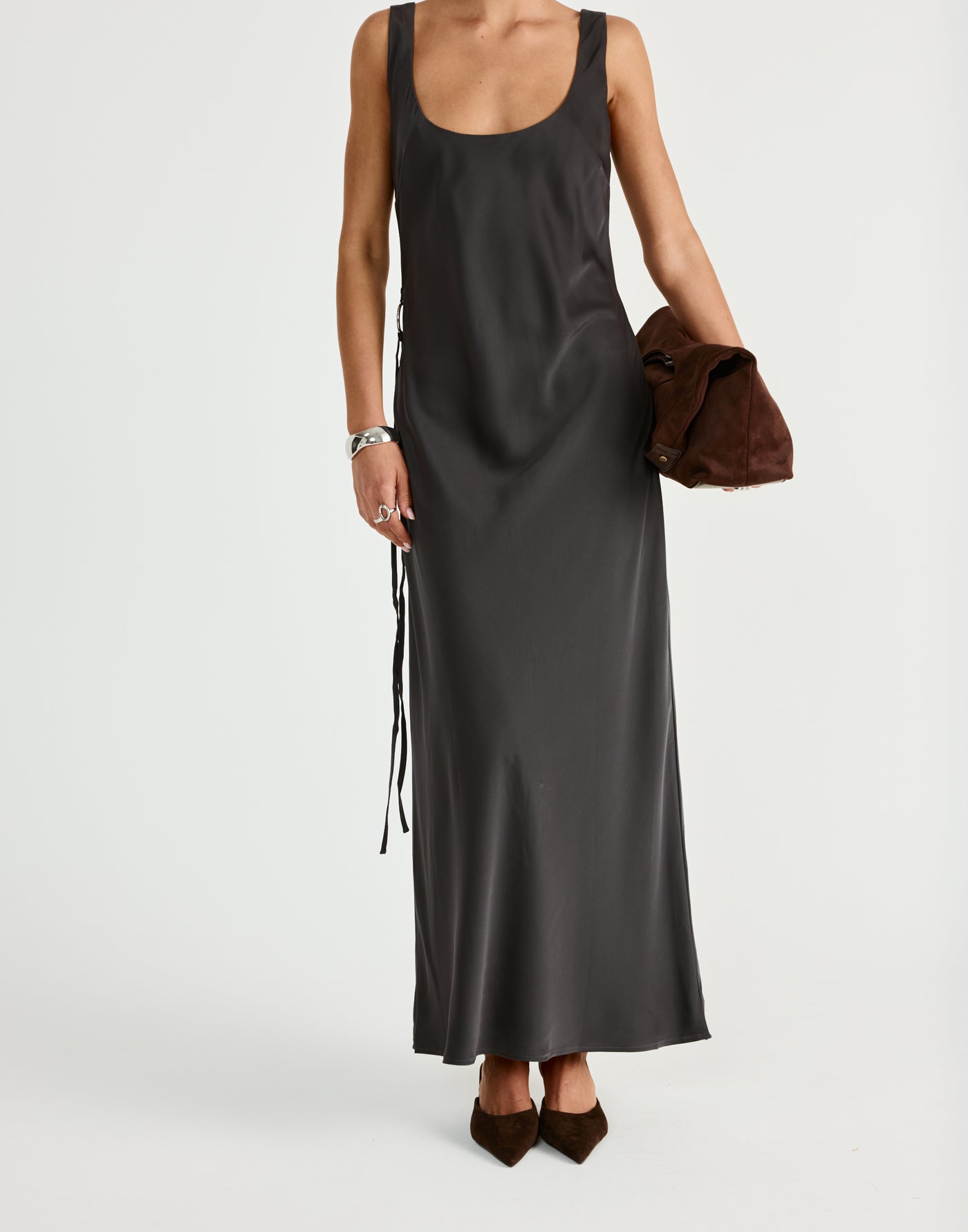  - Women's Dress - Charcoal Clothing