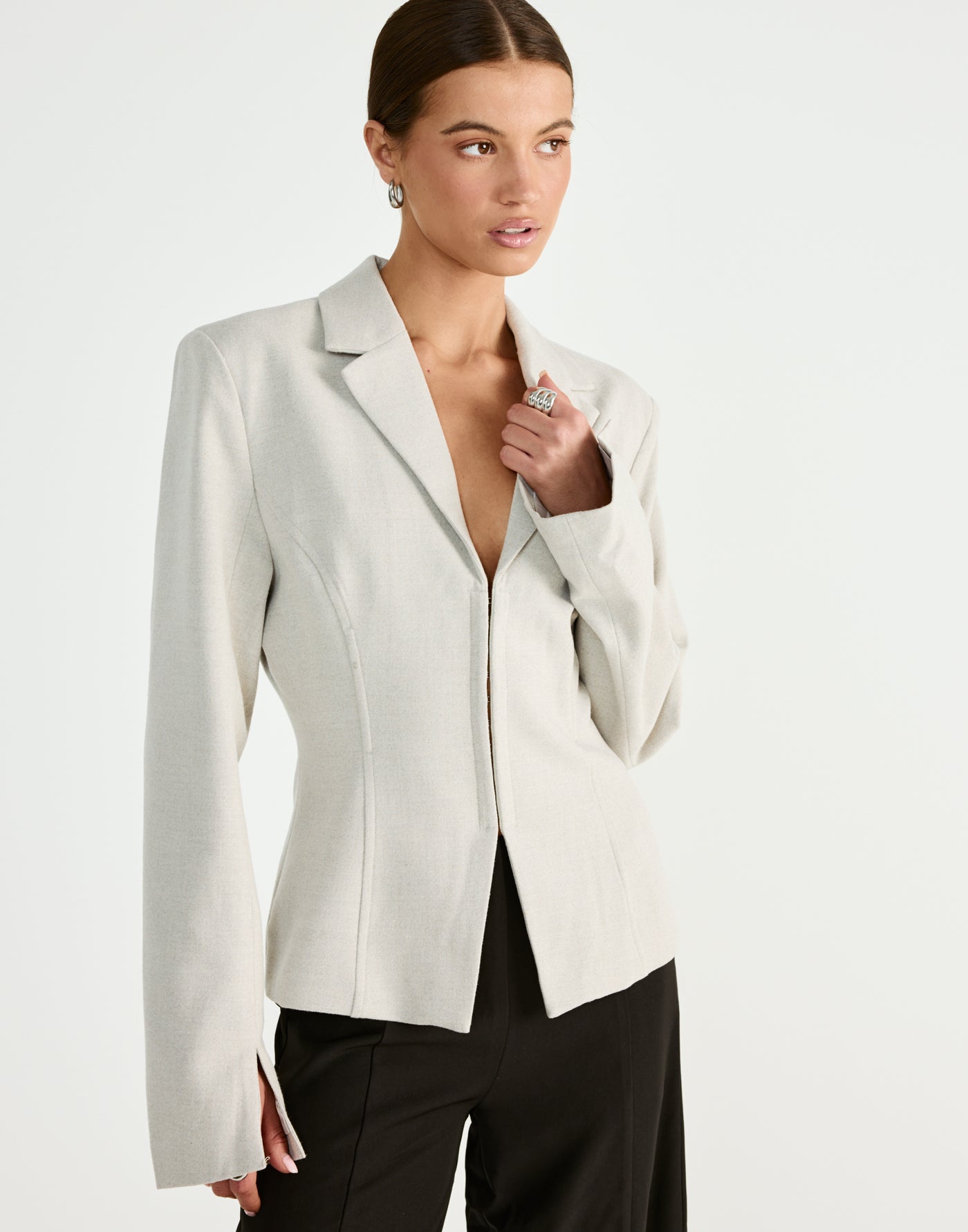 Illlusion Blazer (Oat) | CHARCOAL Exclusive - - Women's Outerwear - Charcoal Clothing
