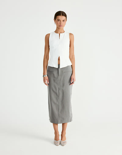  - Women's Skirt - Charcoal Clothing