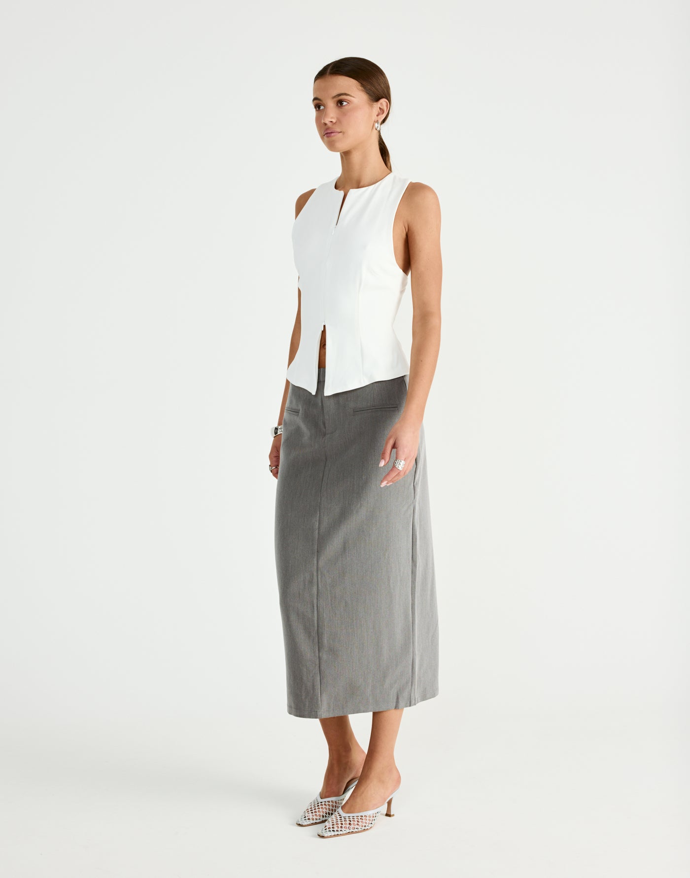  - Women's Skirt - Charcoal Clothing