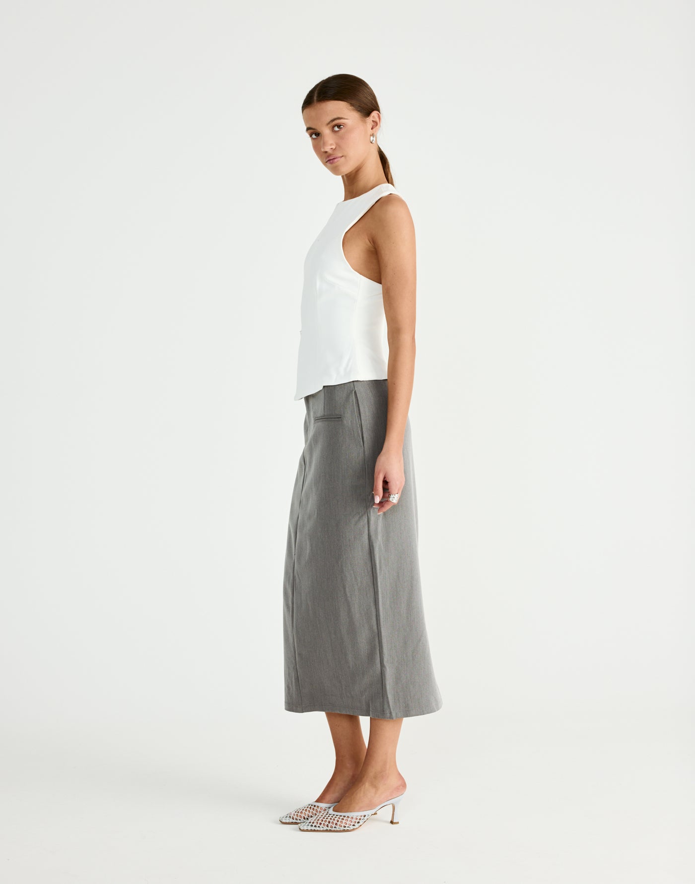  - Women's Skirt - Charcoal Clothing