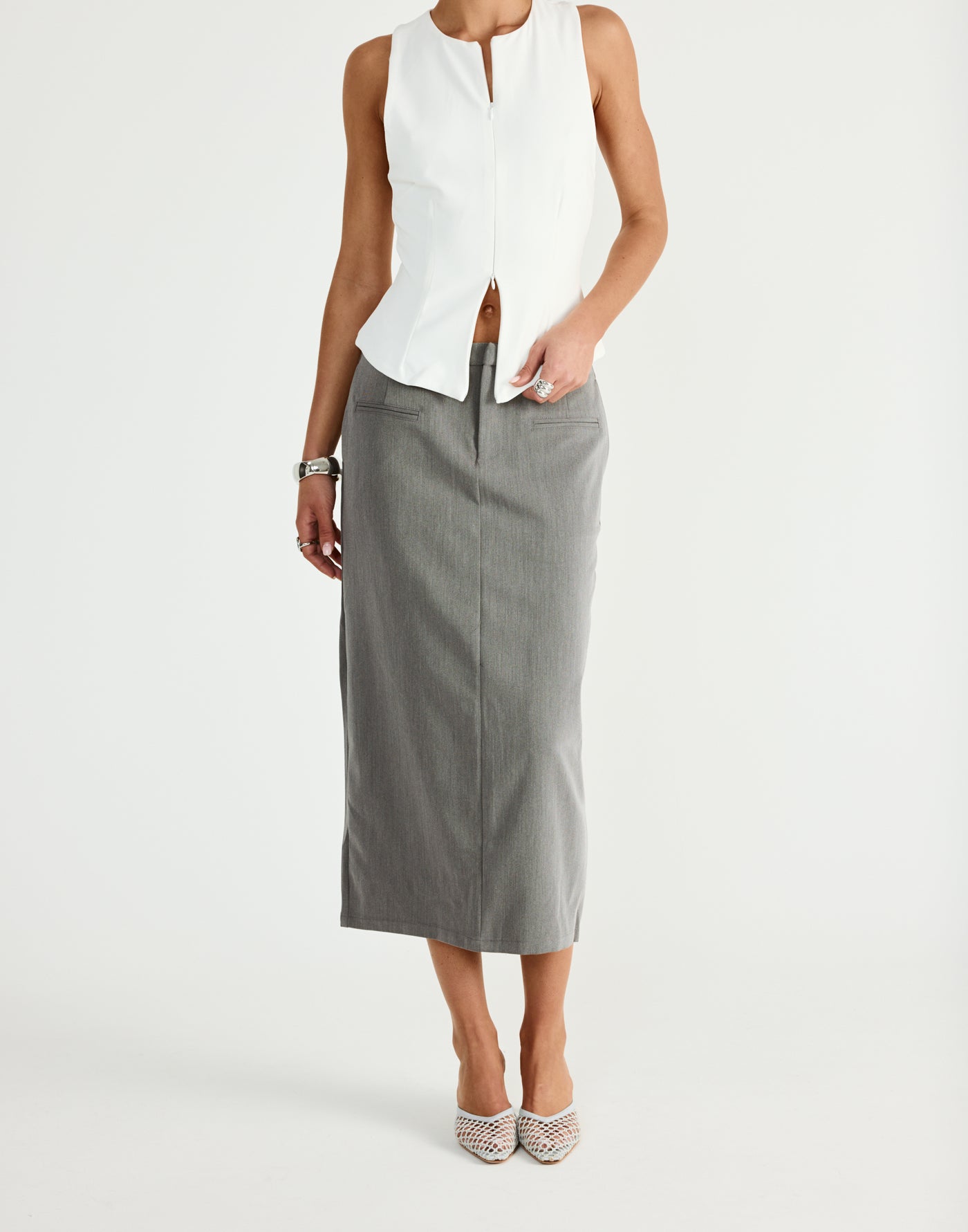  - Women's Skirt - Charcoal Clothing
