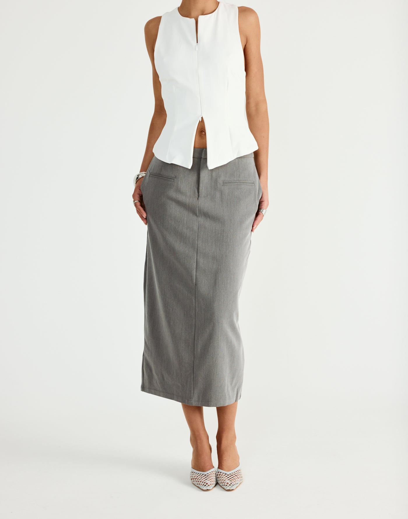  - Women's Skirt - Charcoal Clothing