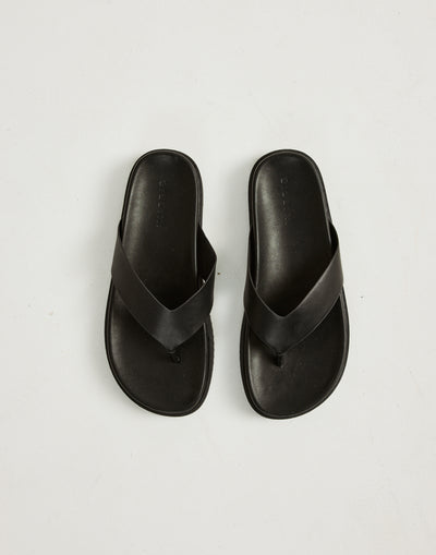 Aila Thongs (Black) - By Billini - Platform Basic Summer Thongs - Women's Shoes - Charcoal Clothing