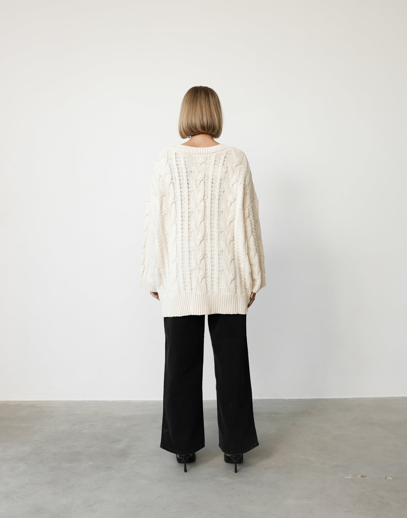 Ashleigh Cardigan (Beige) - Longline Button Closure Knit Caridgan - Women's Outerwear - Charcoal Clothing