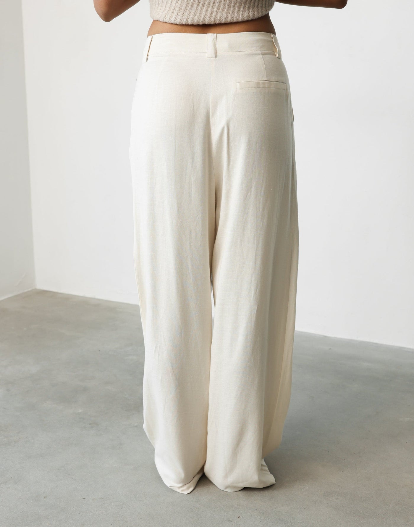 La Quinta Pant (Ivory) - By Lioness - Low Rise Wide Leg Pants - Women's Pants - Charcoal Clothing