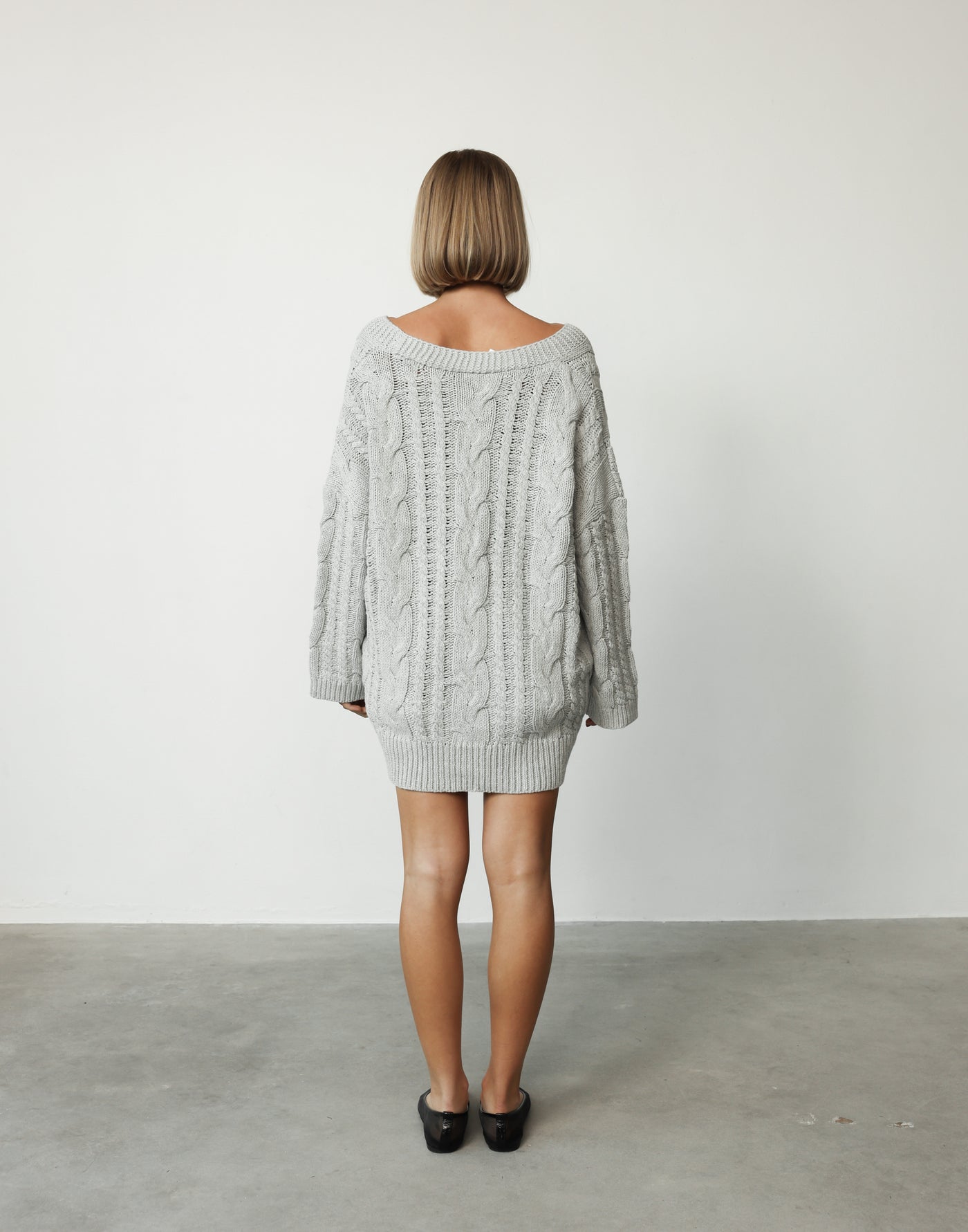 Ashleigh Cardigan (Grey) - Longline Button Closure Knit Caridgan - Women's Outerwear - Charcoal Clothing