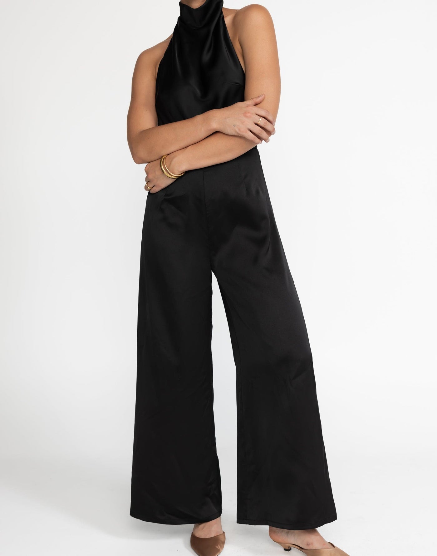 Clara Jumpsuit (Black) | CHARCOAL Exclusive - Low Open Back - Women's Jumpsuit - Charcoal Clothing