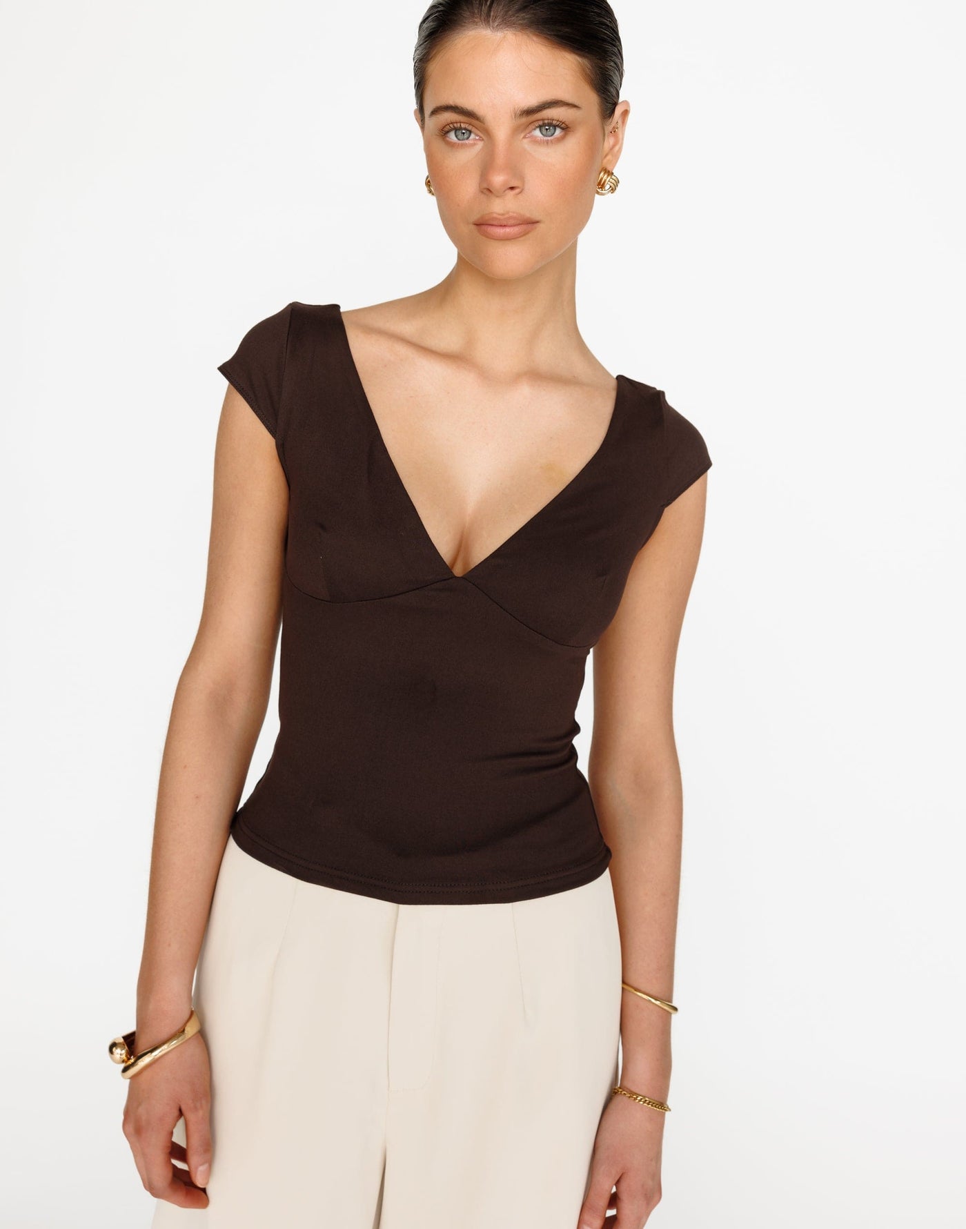 Melody Top (Chocolate) | CHARCOAL Exclusive - - Women's Top - Charcoal Clothing