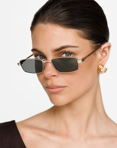 The Monroe Sunglasses (Gold-Green) - By Banb - - Women's Accessories - Charcoal Clothing