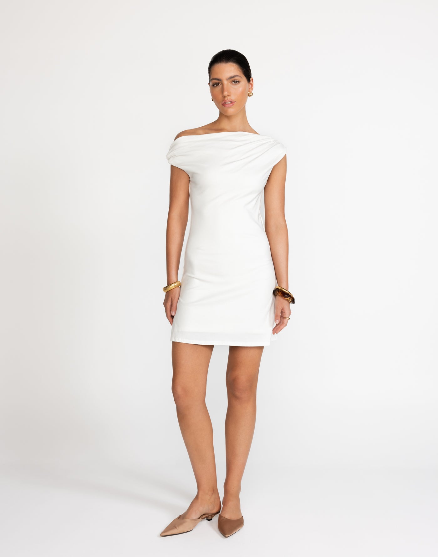 Jessi Mini Dress (White) - Women's Dress - Charcoal Clothing