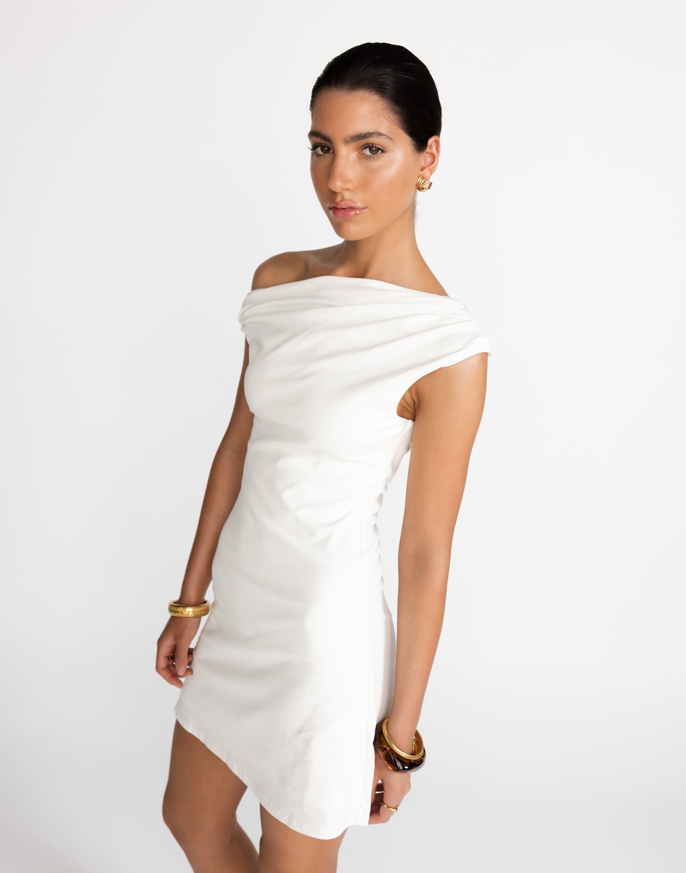 Jessi Mini Dress (White) - Women's Dress - Charcoal Clothing