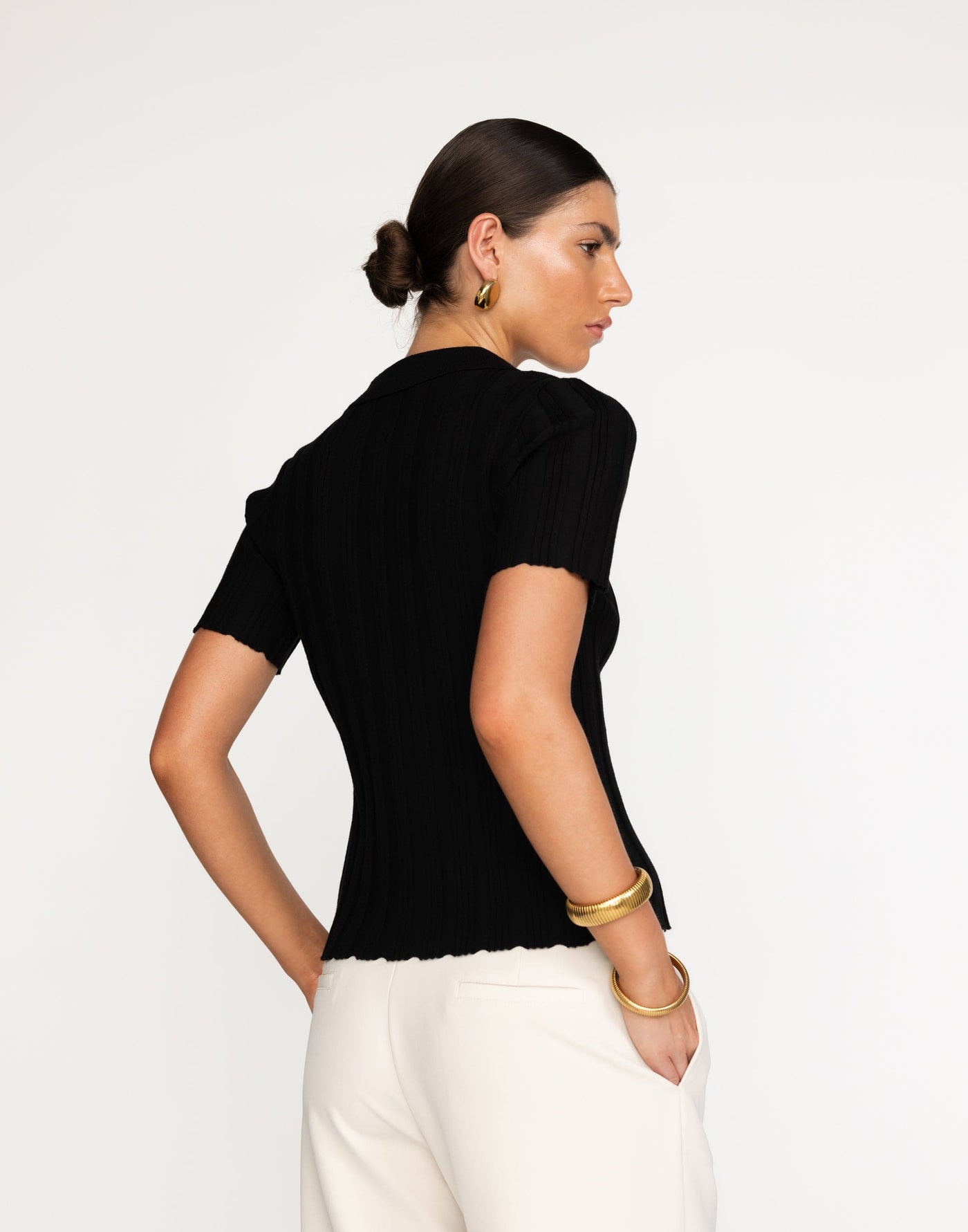 Fran Knit Top (Black) | CHARCOAL Exclusive - Women's Top - Charcoal Clothing