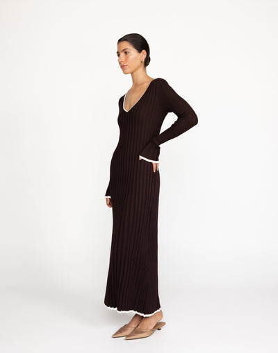 Sloane Maxi Dress (Chocolate) | CHARCOAL Exclusive - Women's Dress - Charcoal Clothing